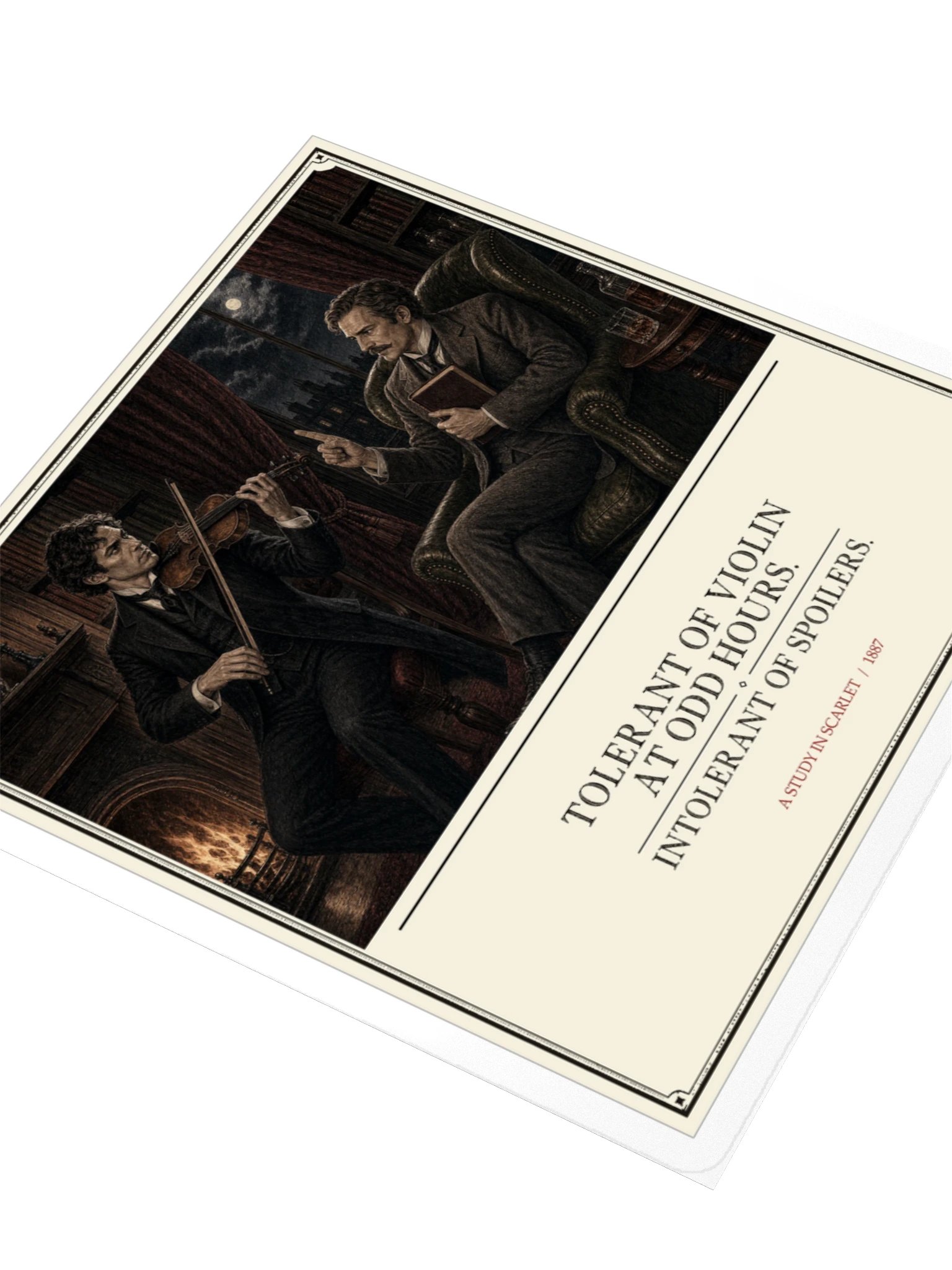 Tolerant Violin At Odd Hours Intolerant Spoilers -- A Study in Scarlet Sticker product image (3)