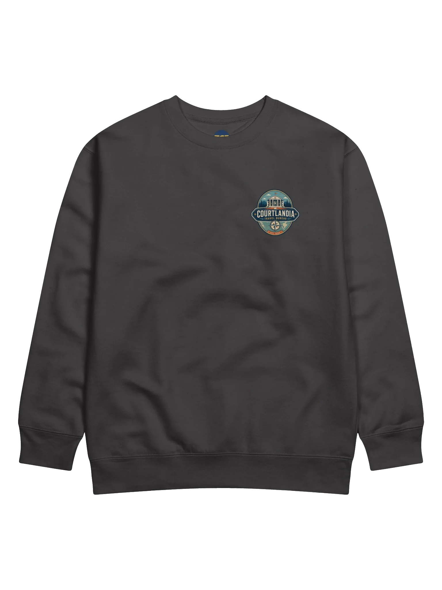 Courtlandia Travel Bureau Vintage Tourist Map Sweatshirt