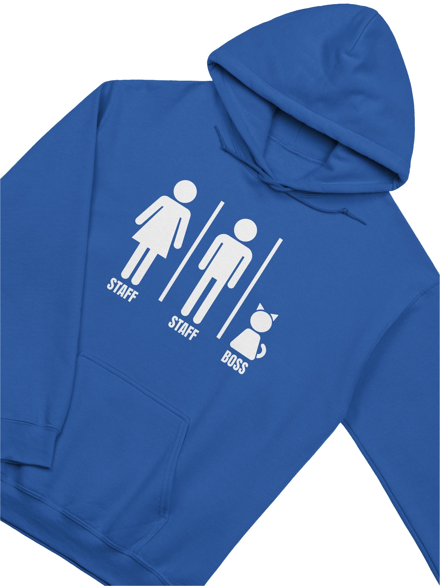 Bathroom Sign with Cat the Boss - Unisex Adult Hoodie product image (3)