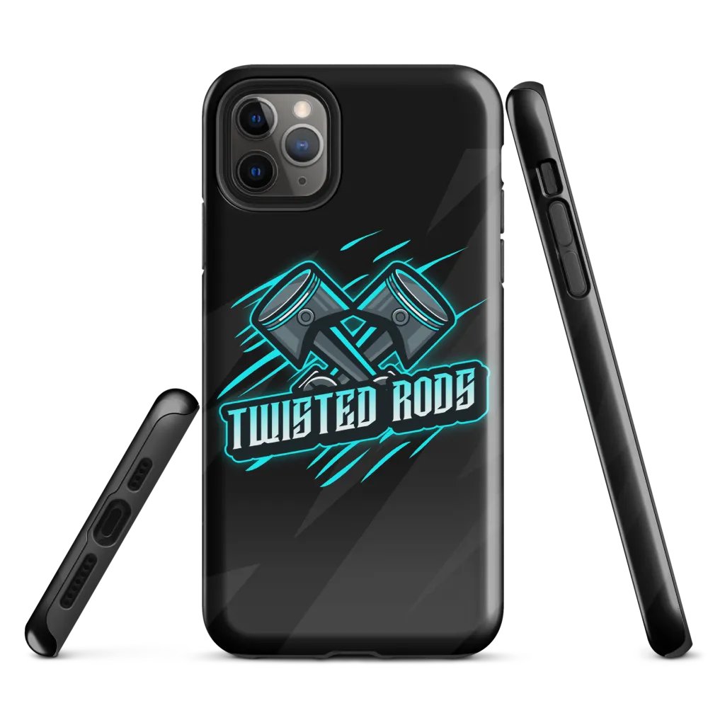 iPhone Twisted Rods Aqua Logo Case product image (5)
