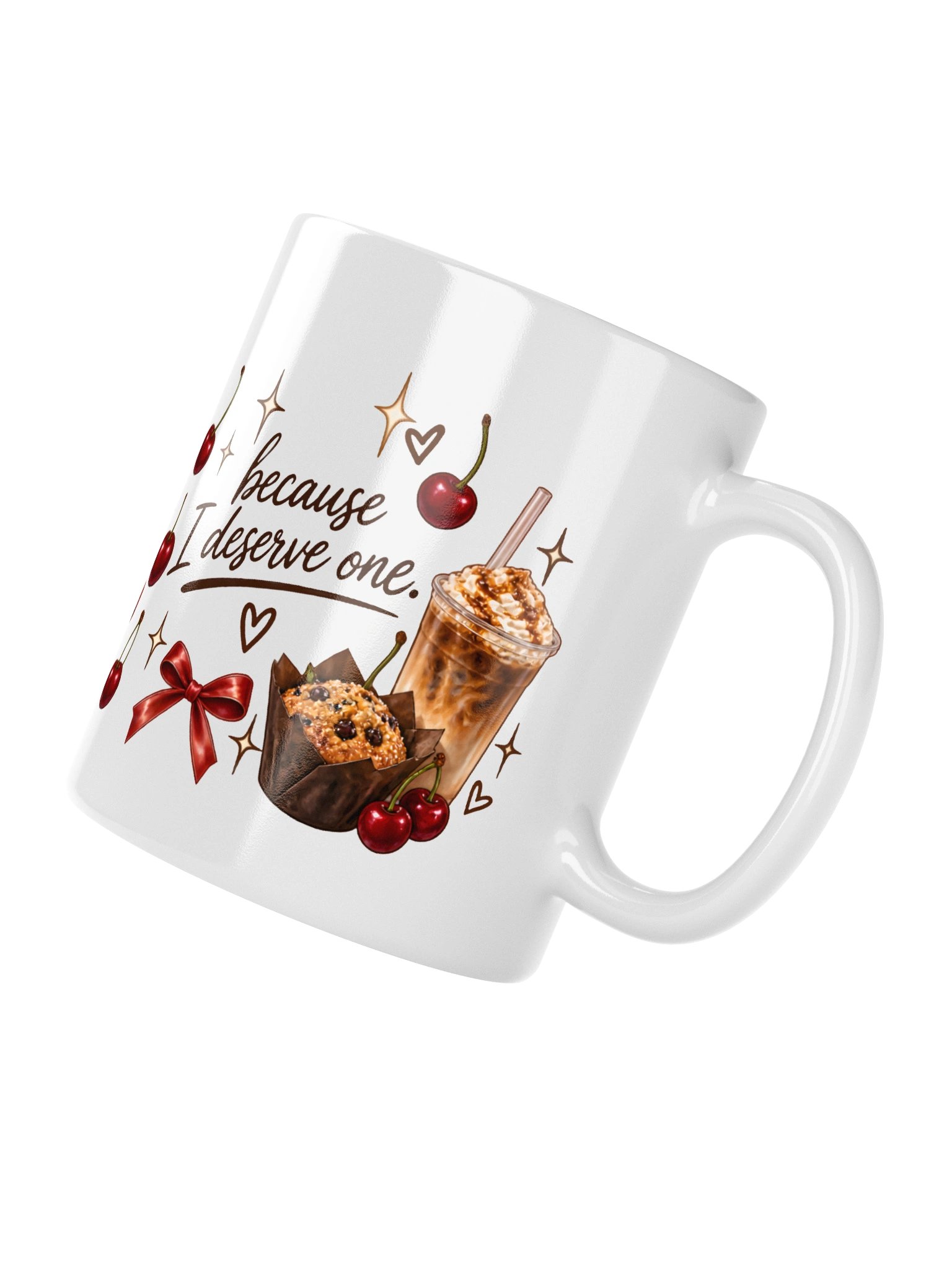 Cute Coffee Mug | A Little Treat Croissant & Cherry Cup product image (5)
