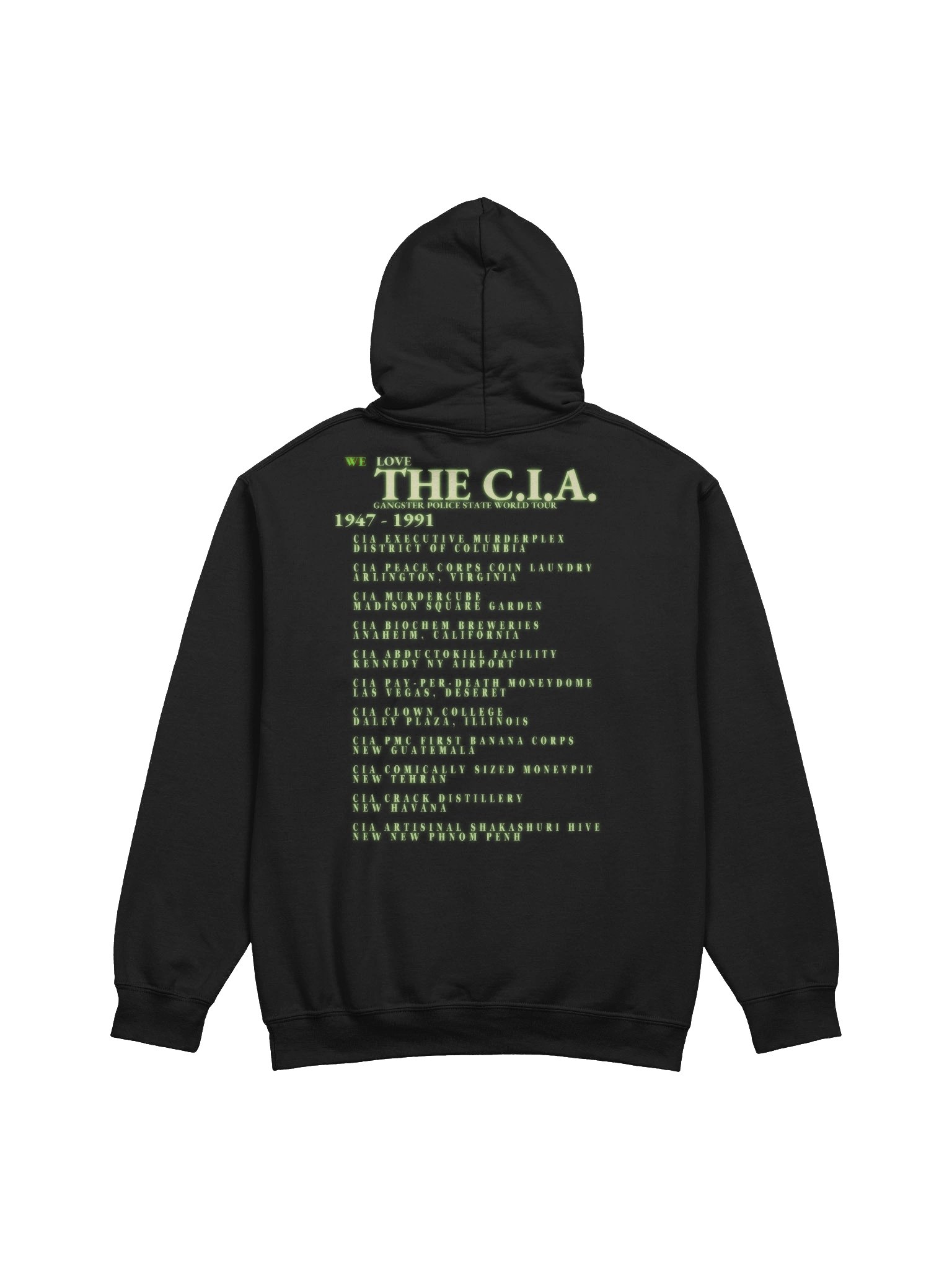 The CIA Glowie World Tour Hoodie - 2nd Edition product image (2)