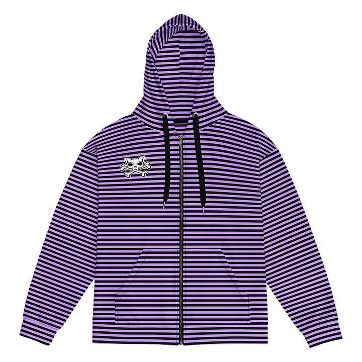 Blaque and Purple Stripped Hoodie product image (1)
