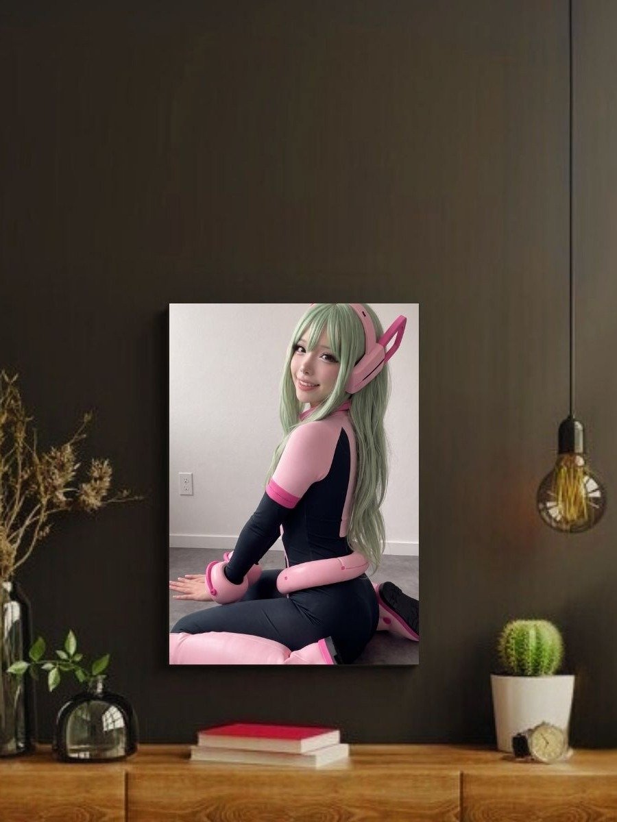 Cosplay Corner – Waifufaee as Ochaco from My Hero Academia Glossy 8x10 Metal Print product image (2)