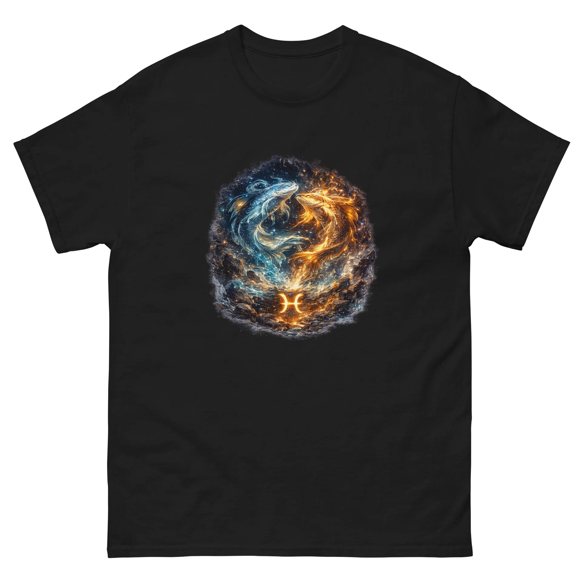 Celestial Twin Currents — Pisces Zodiac Tee product image (2)