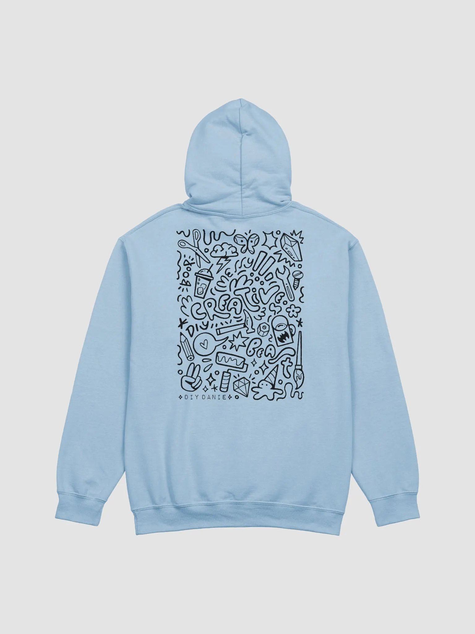 CREATIVE CHAOS HOODIE - Black txt product image (3)