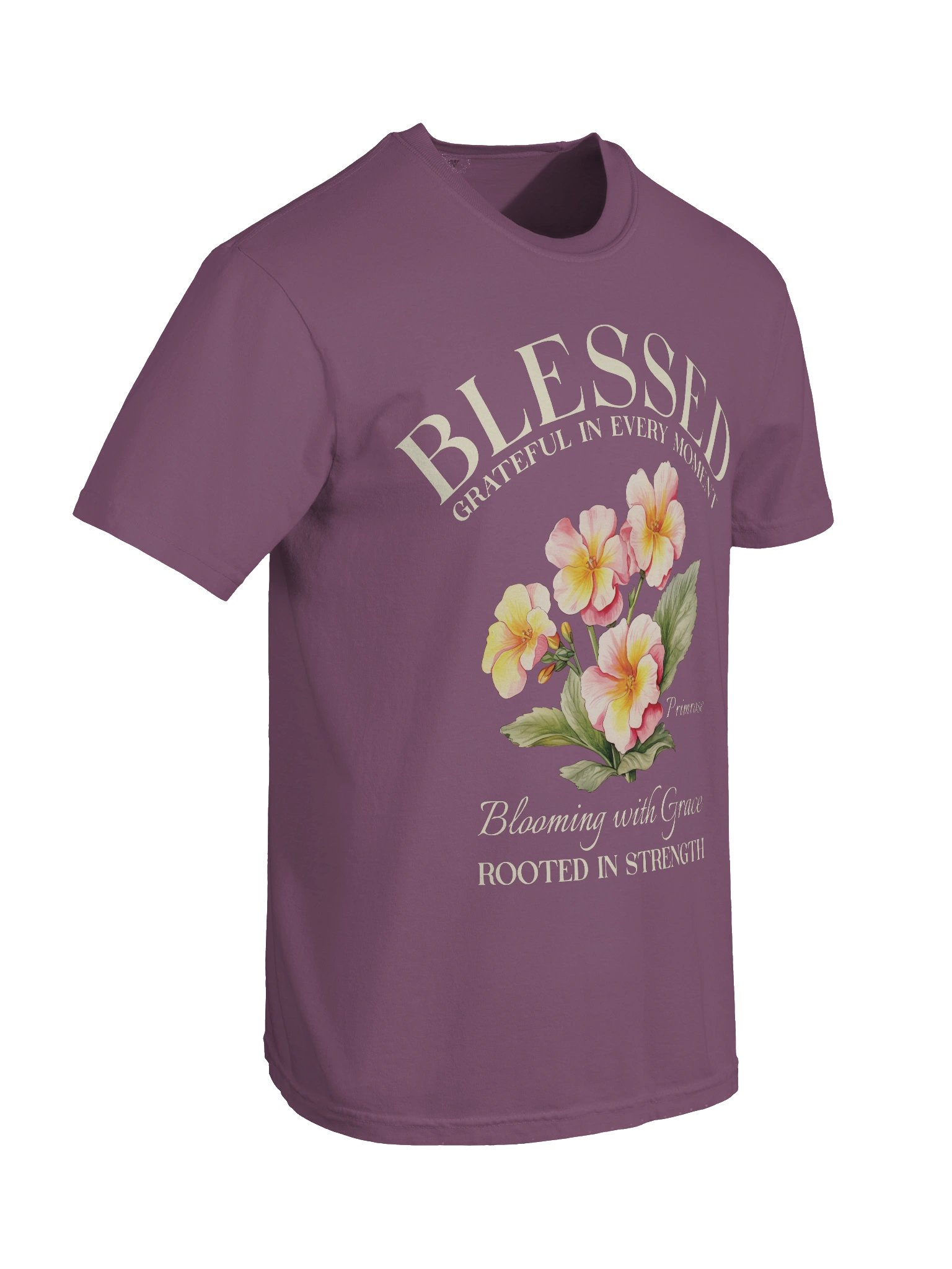 February Blessed Primrose Flower Shirt – Blooming with Grace, Rooted in Strength Graphic Tee product image (9)