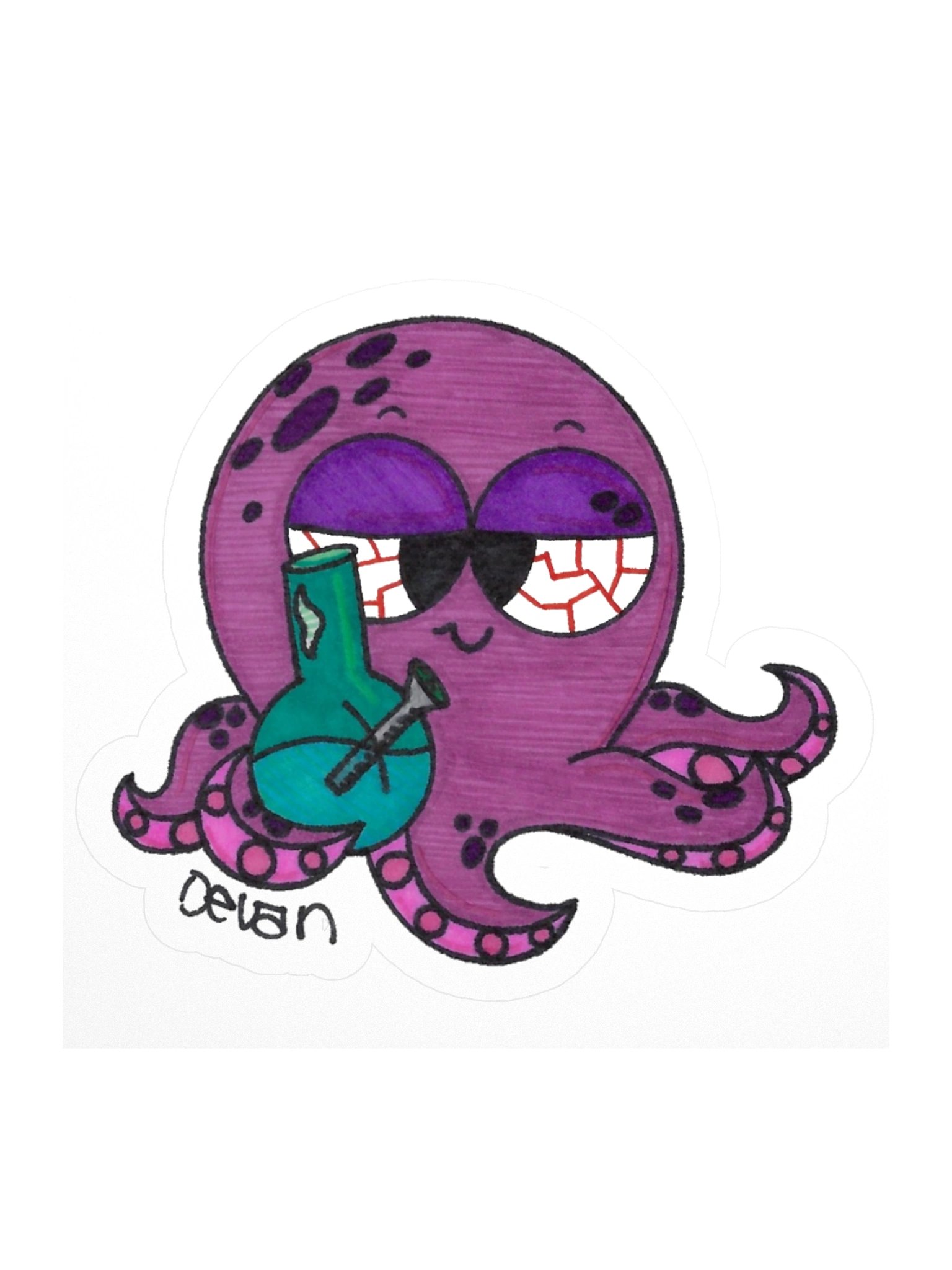 Stoner Octopus Sticker product image (1)