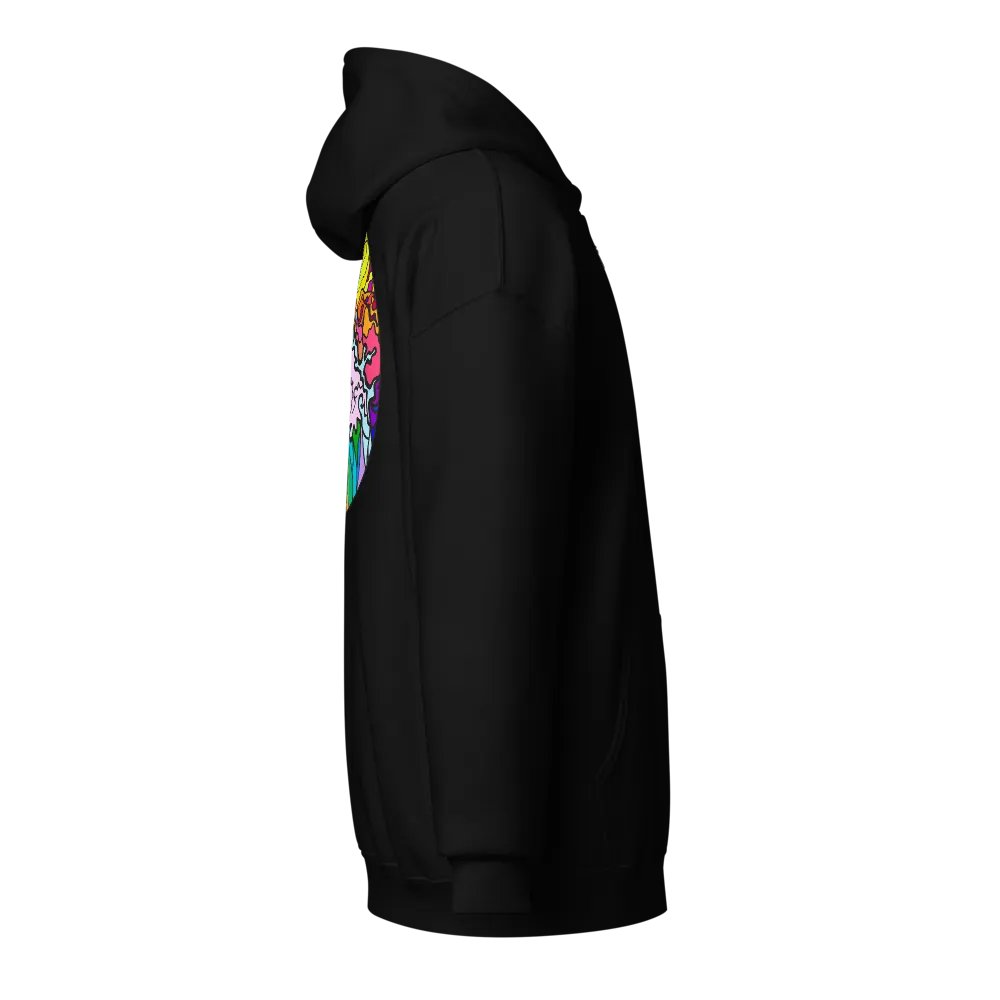 Vivid Swirl Unisex Zip Hoodie - Wave at Sunset product image (4)