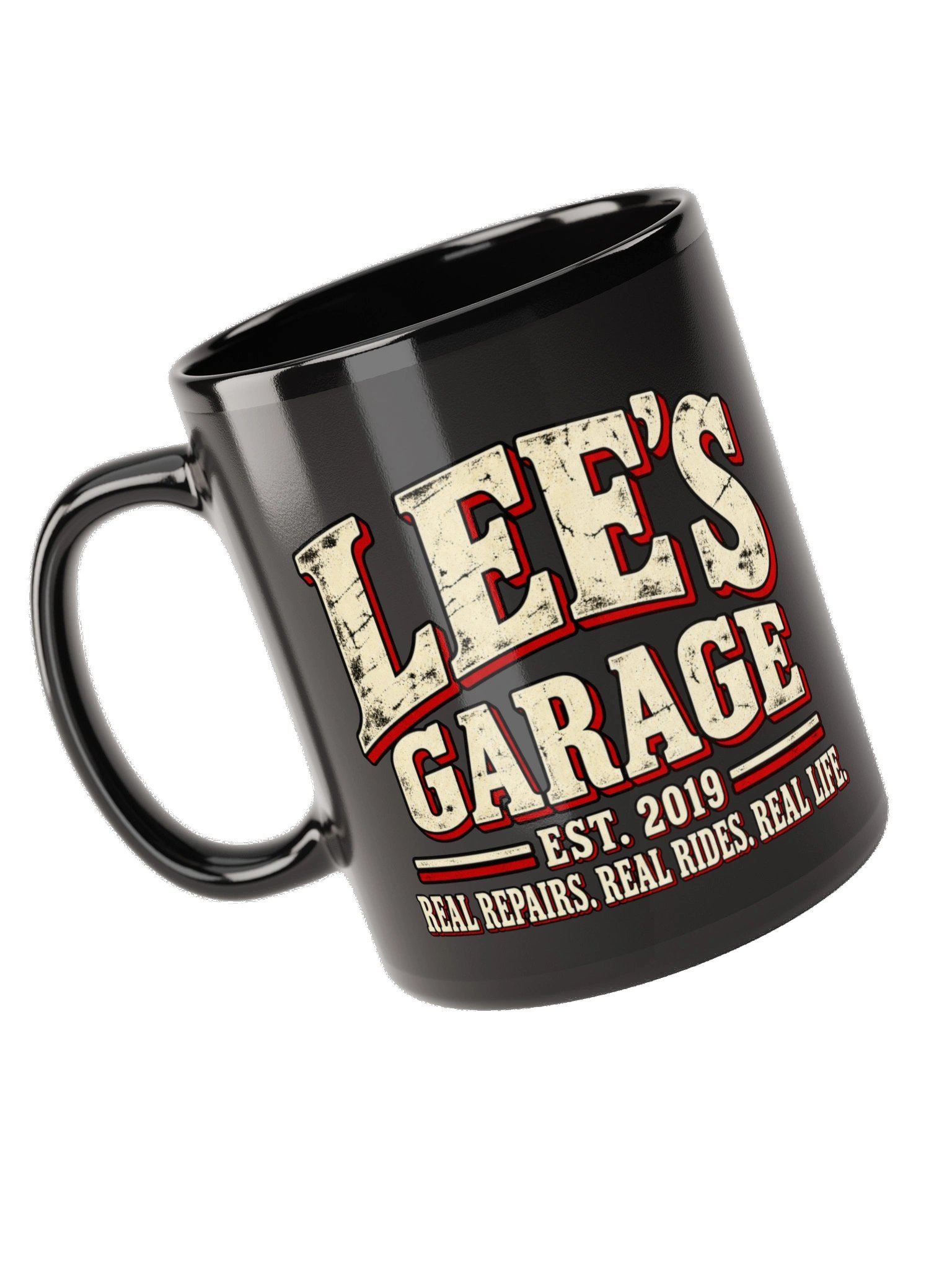 Lee’s Garage Everyday Black Mug product image (5)