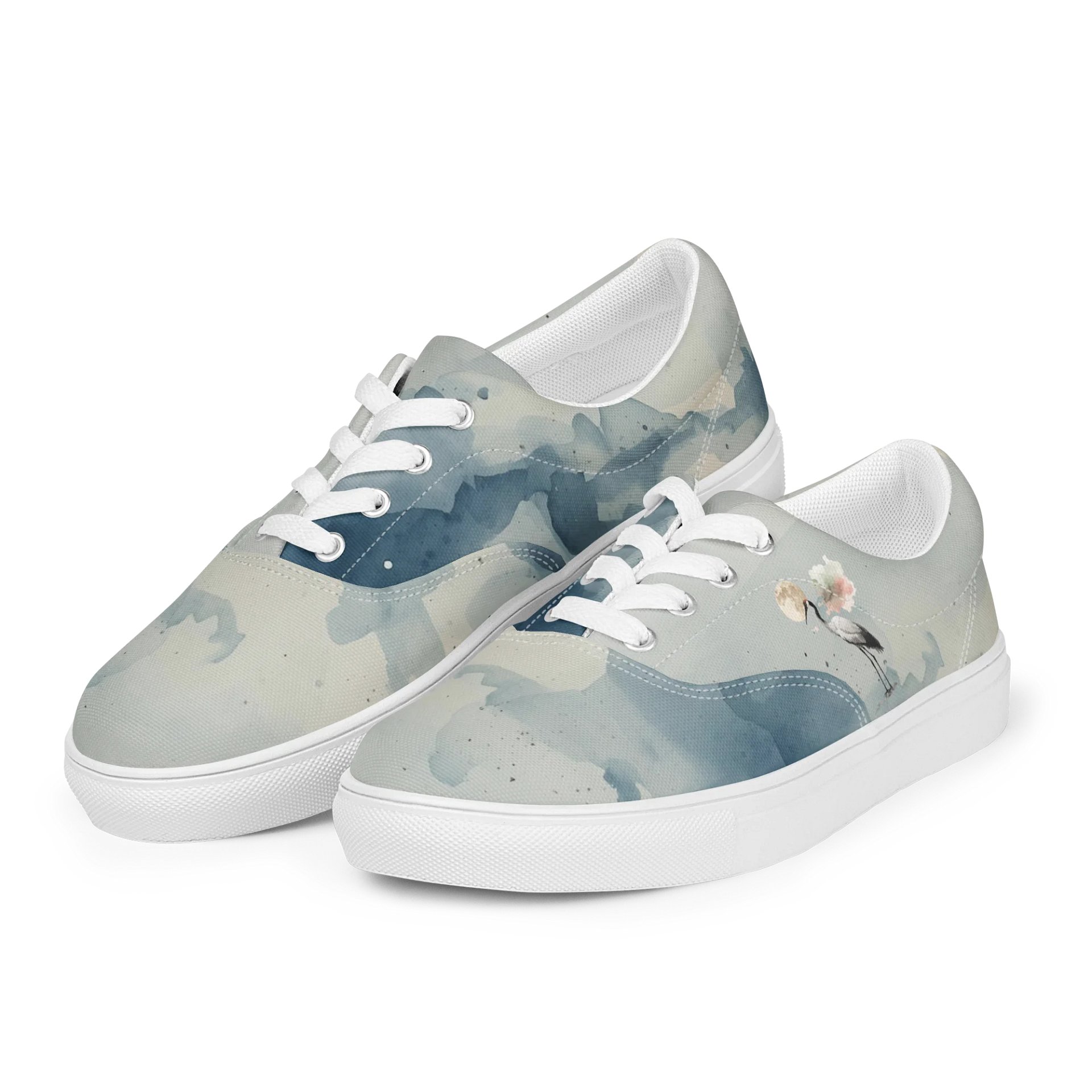 Moonlit Crane Women's Canvas Shoes product image (1)