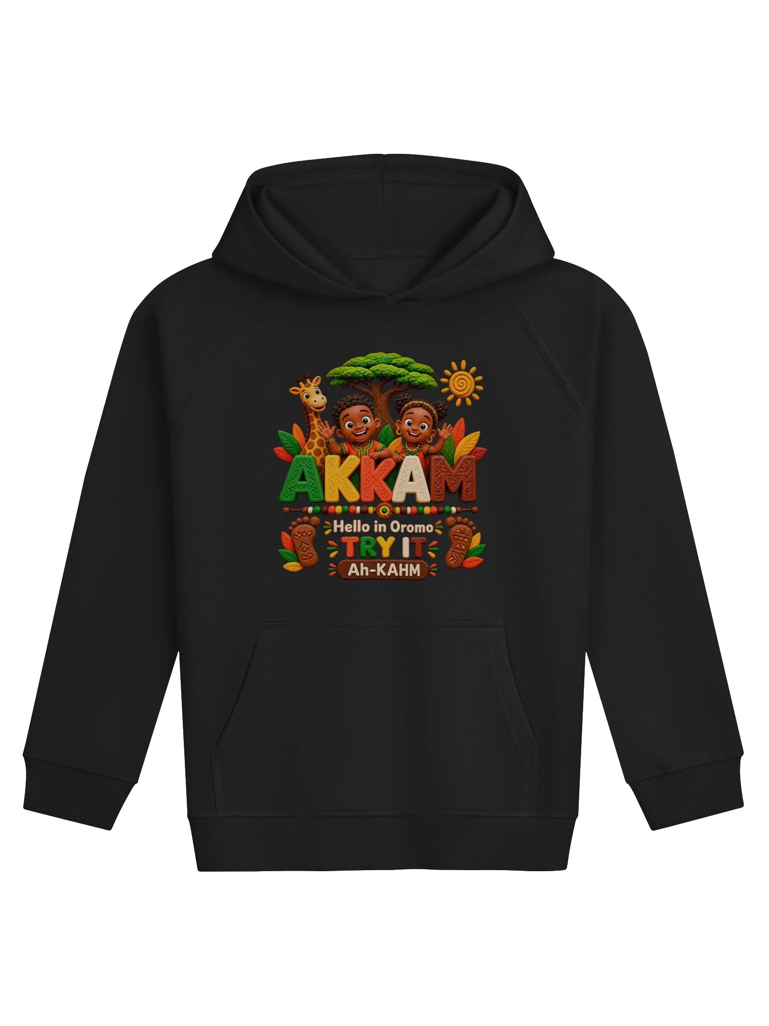 Lil Ubuntu Kids Safari — AKKAM Oromo Kids Hoodie product image (1)