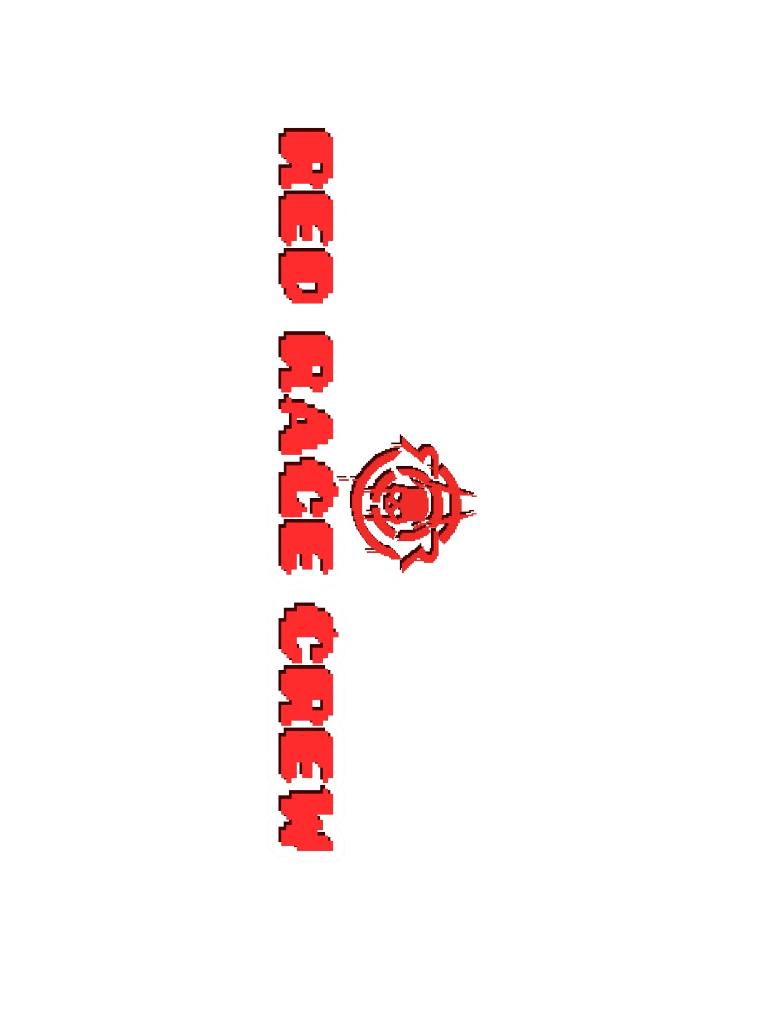Red Rage Crew – Pixel Logo Sticker (Bold Edition) product image (4)