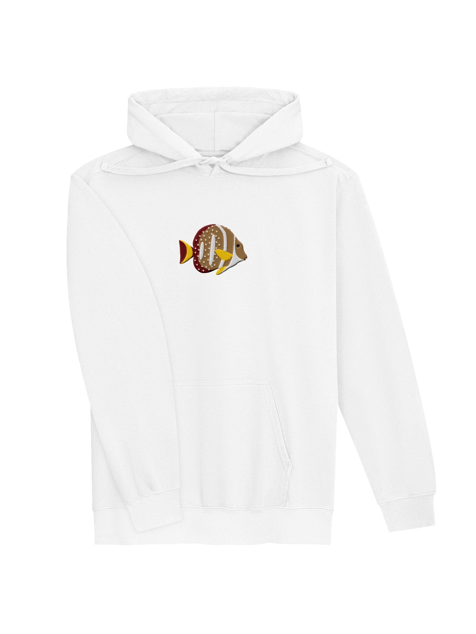 Mustard Tang Embroidered Hoodie | Saltwater Reef Aquarium Fish & Ocean Lover Apparel product image (19)