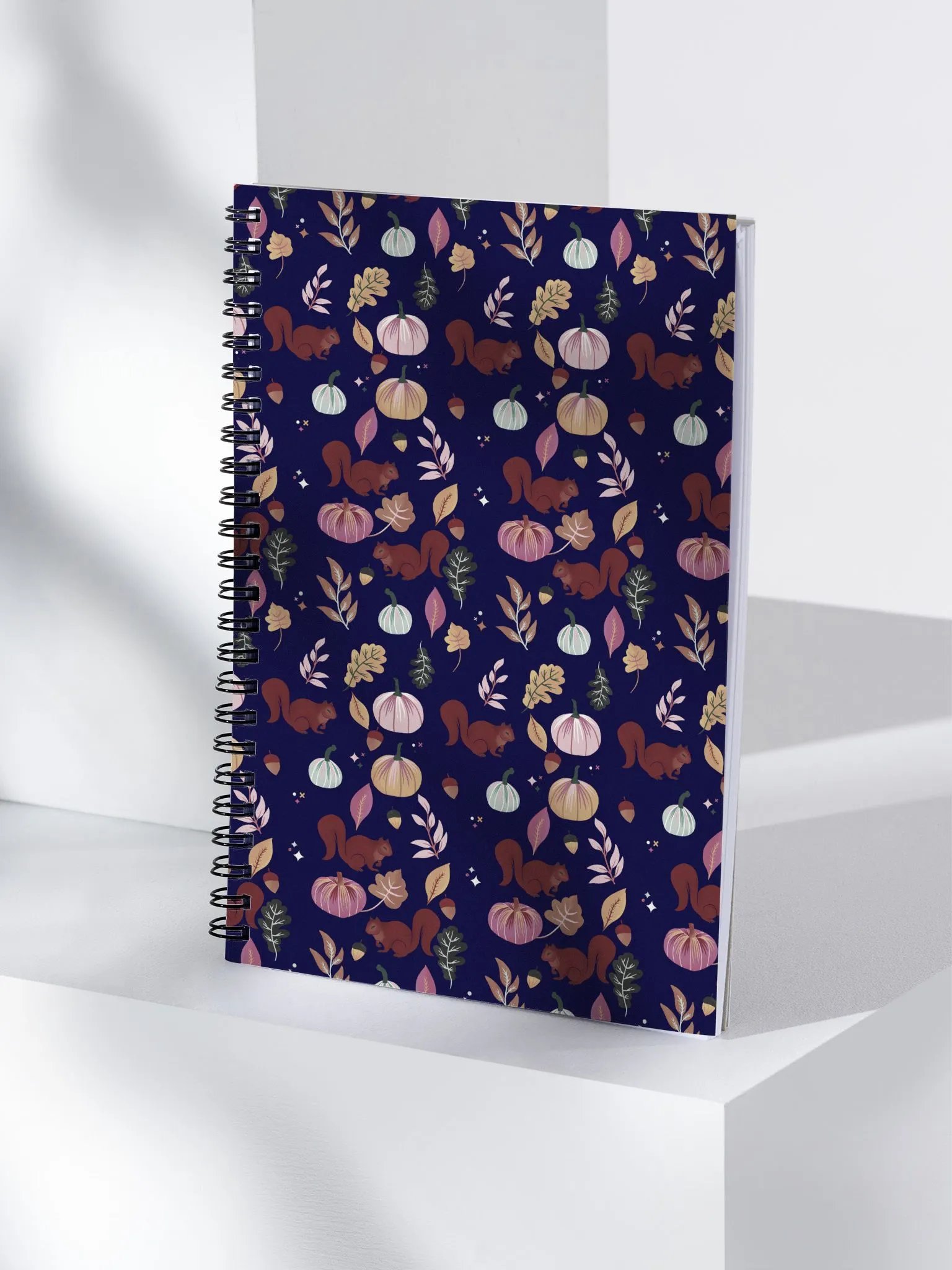 Pumpkins & Friends Deep Blue • Spiral Notebook product image (4)