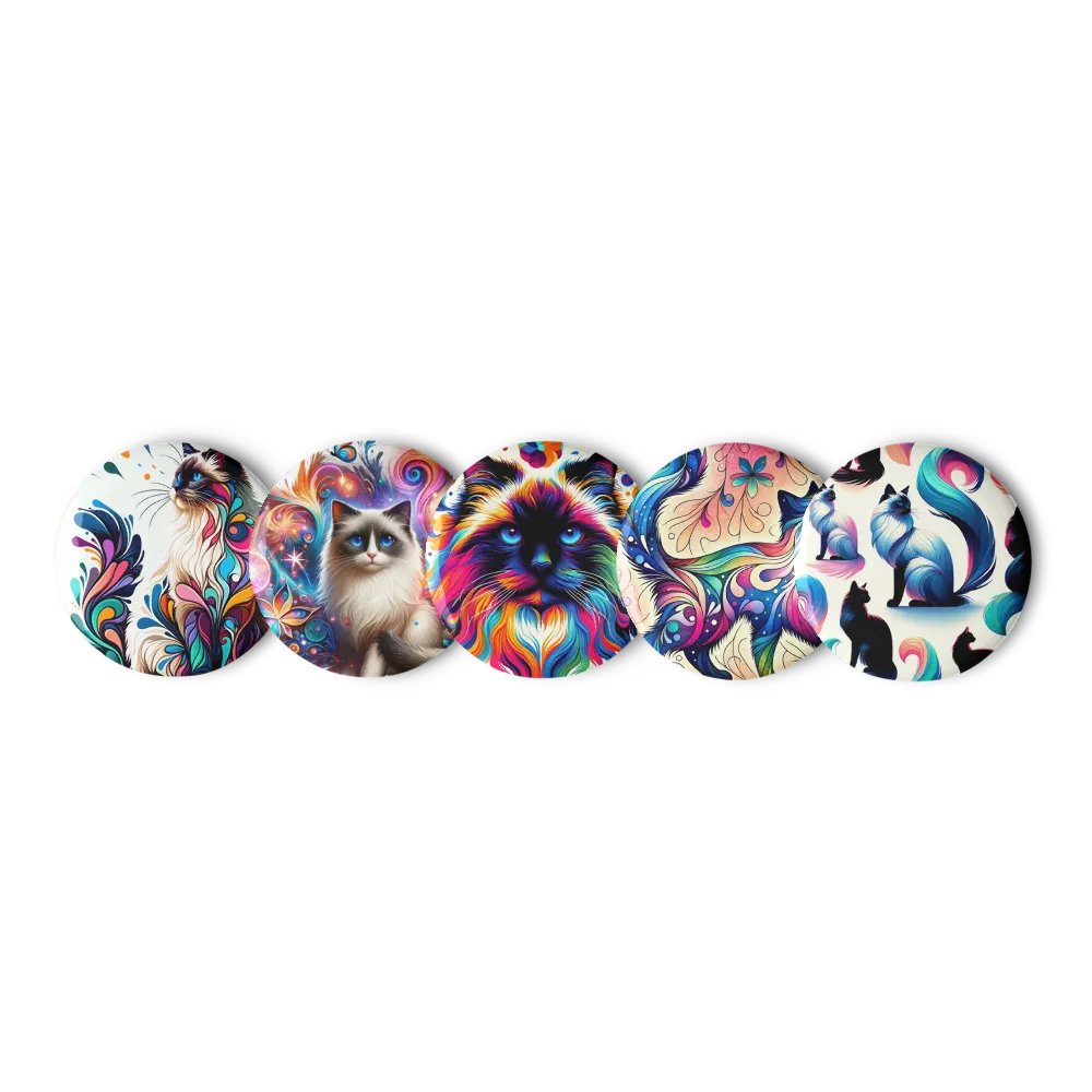 Set of Pin Buttons: Ragdoll product image (3)
