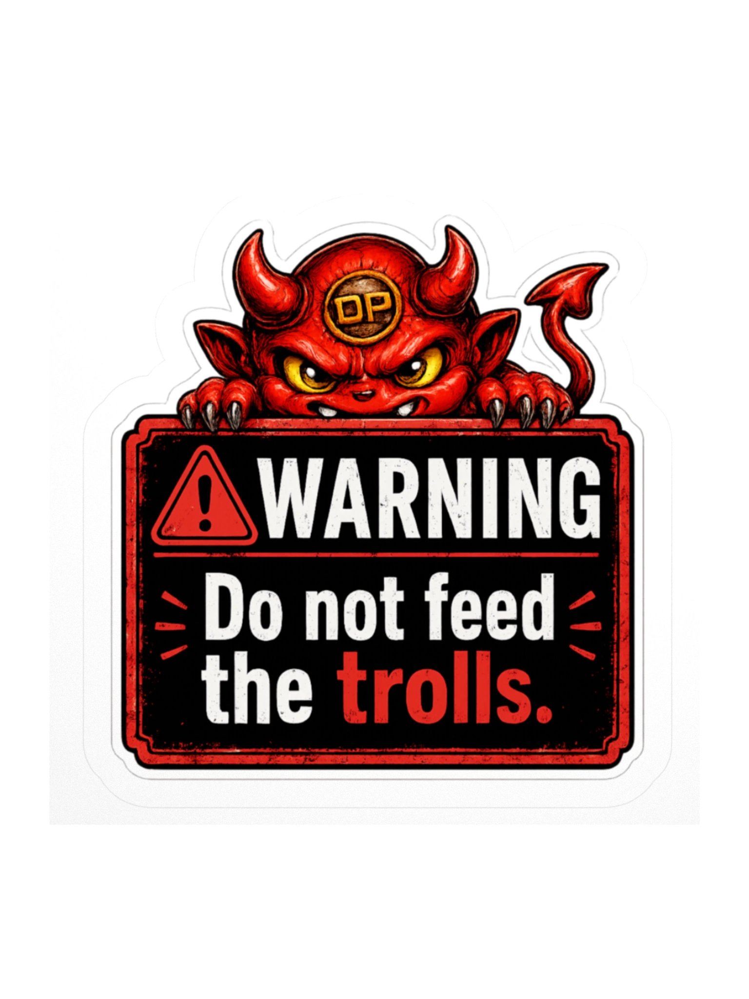 Dont be a troll 3" x 3" sticker product image (1)