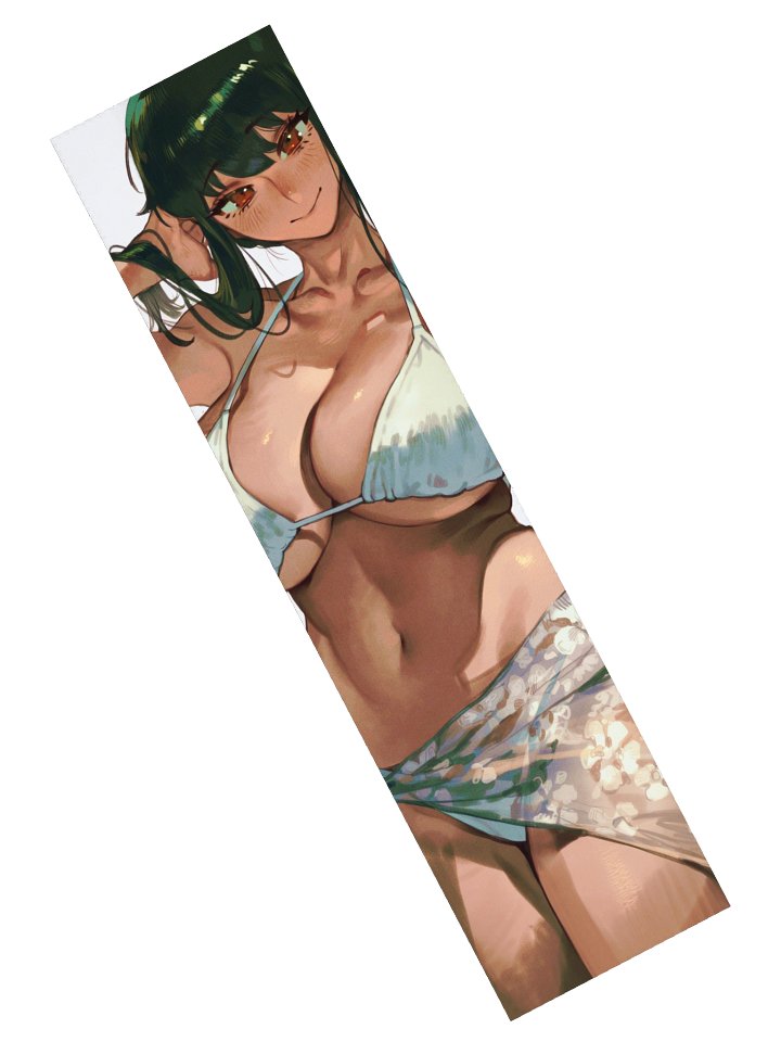 Black Haired Mother White Bikini Long Sticker product image (2)