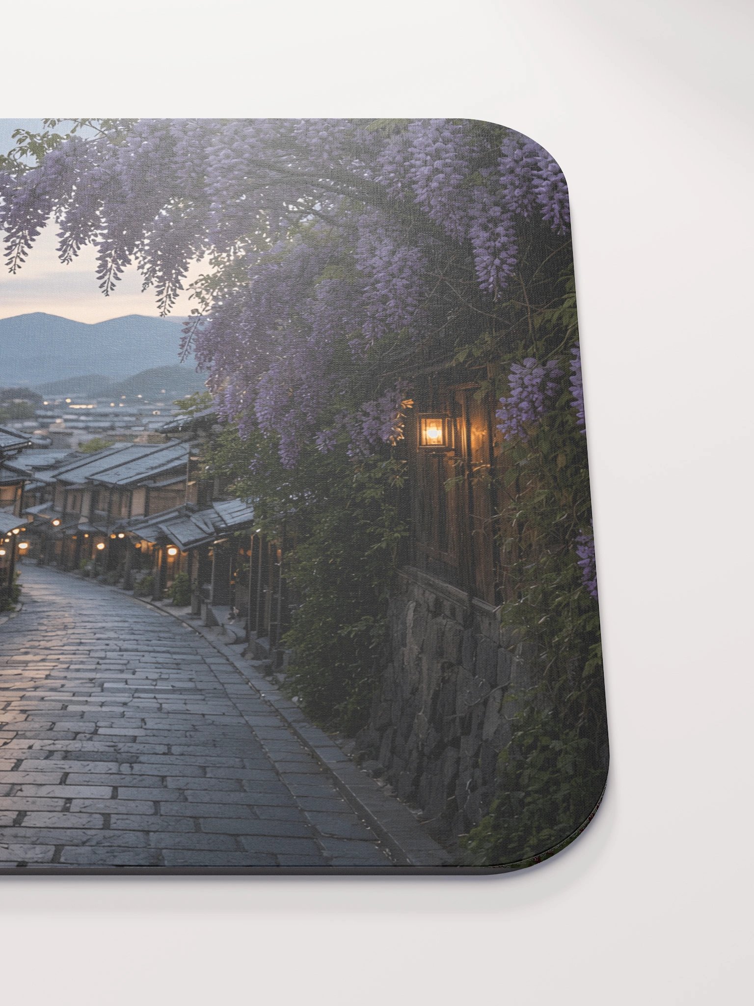 Traditional Japanese Street Wisteria Evening Classic Mouse Pad product image (5)