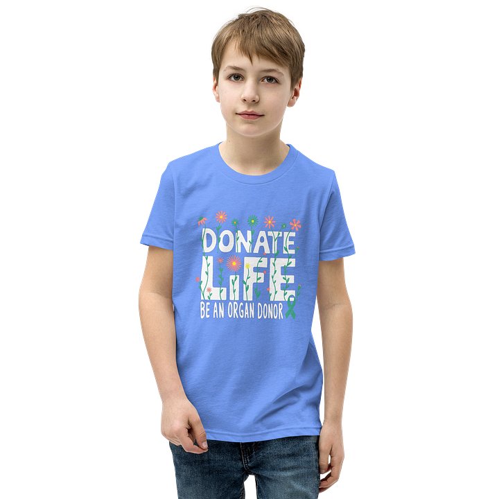 Floral Donate Life Youth T-Shirt product image (1)
