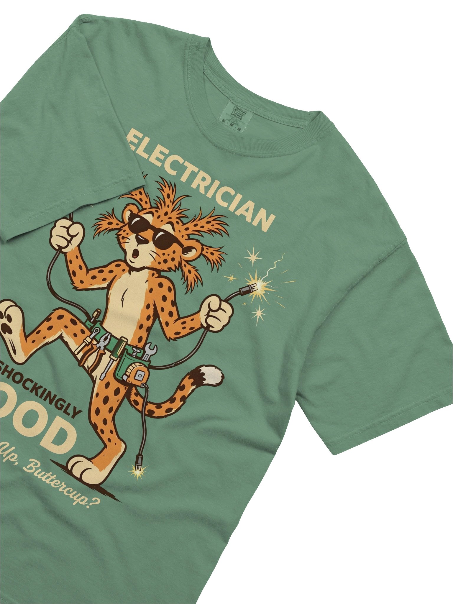 Shockingly Good Electrician cheetah Tee product image (1)
