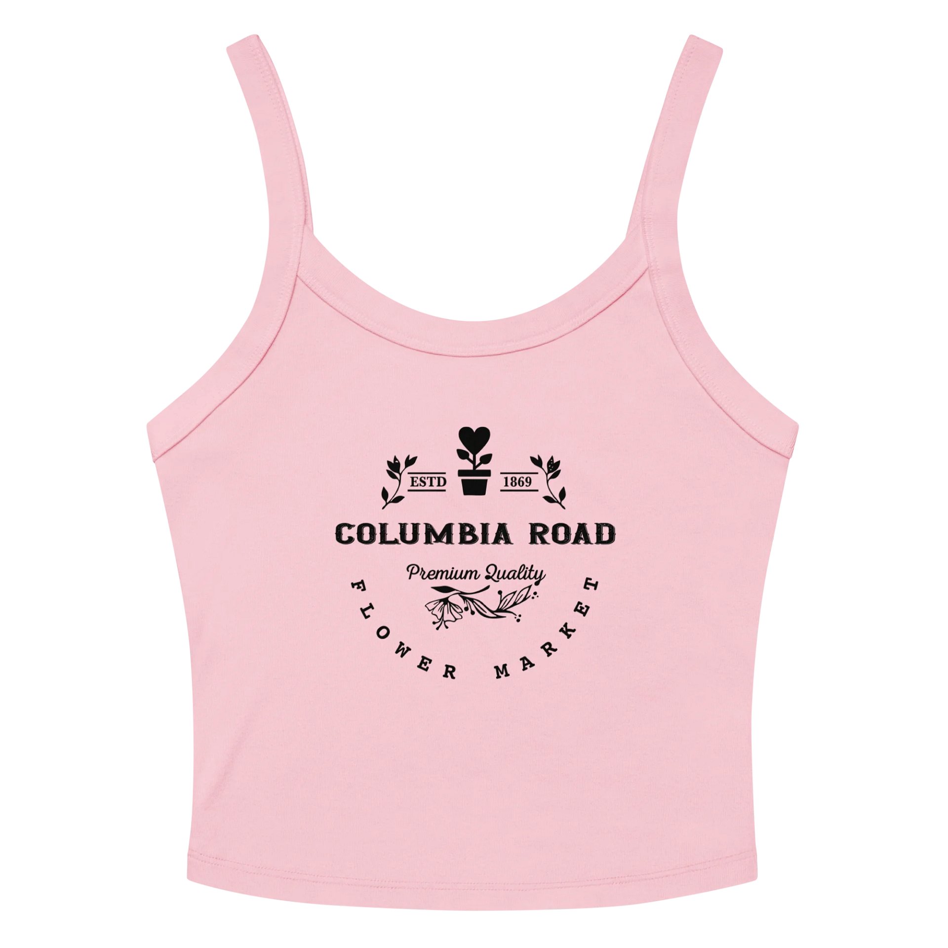 Columbia Road Market Women's Ribbed Tank Top (Pink) product image (2)