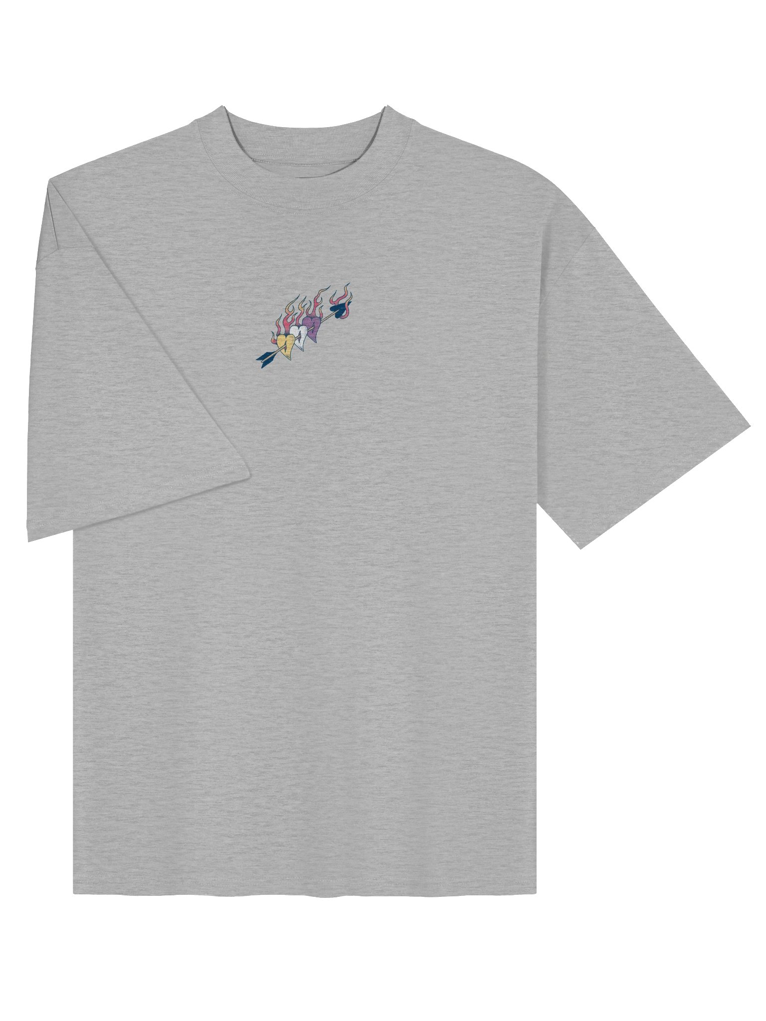 Non-binary Pride Hearts Boxy Tee product image (3)