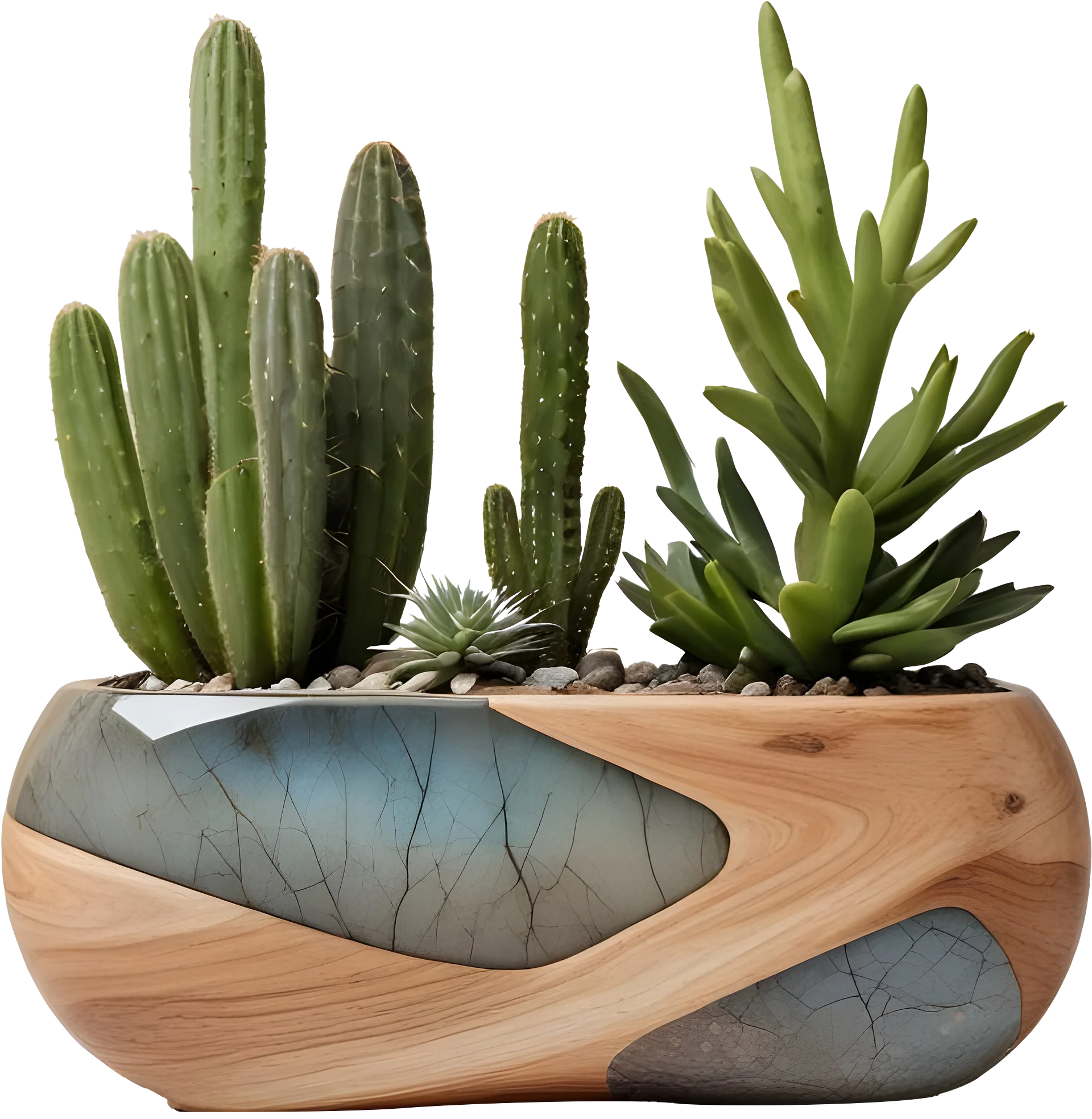 Celestial Grace – Abstract Succulent Planter PNG product image (1)