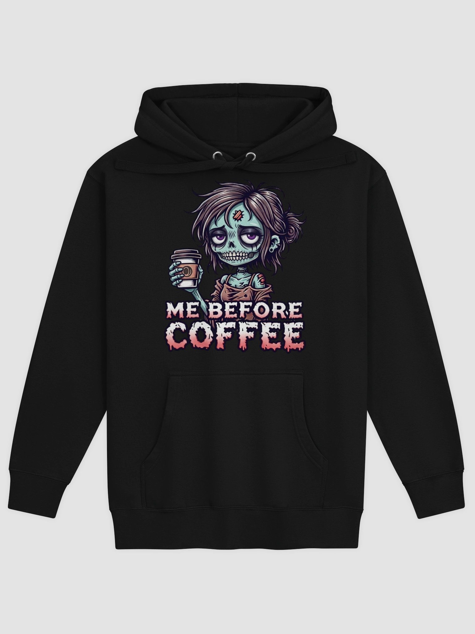 "Me Before Coffee" Zombie Chick Hoodie | Me Before Coffee Collection product image (2)