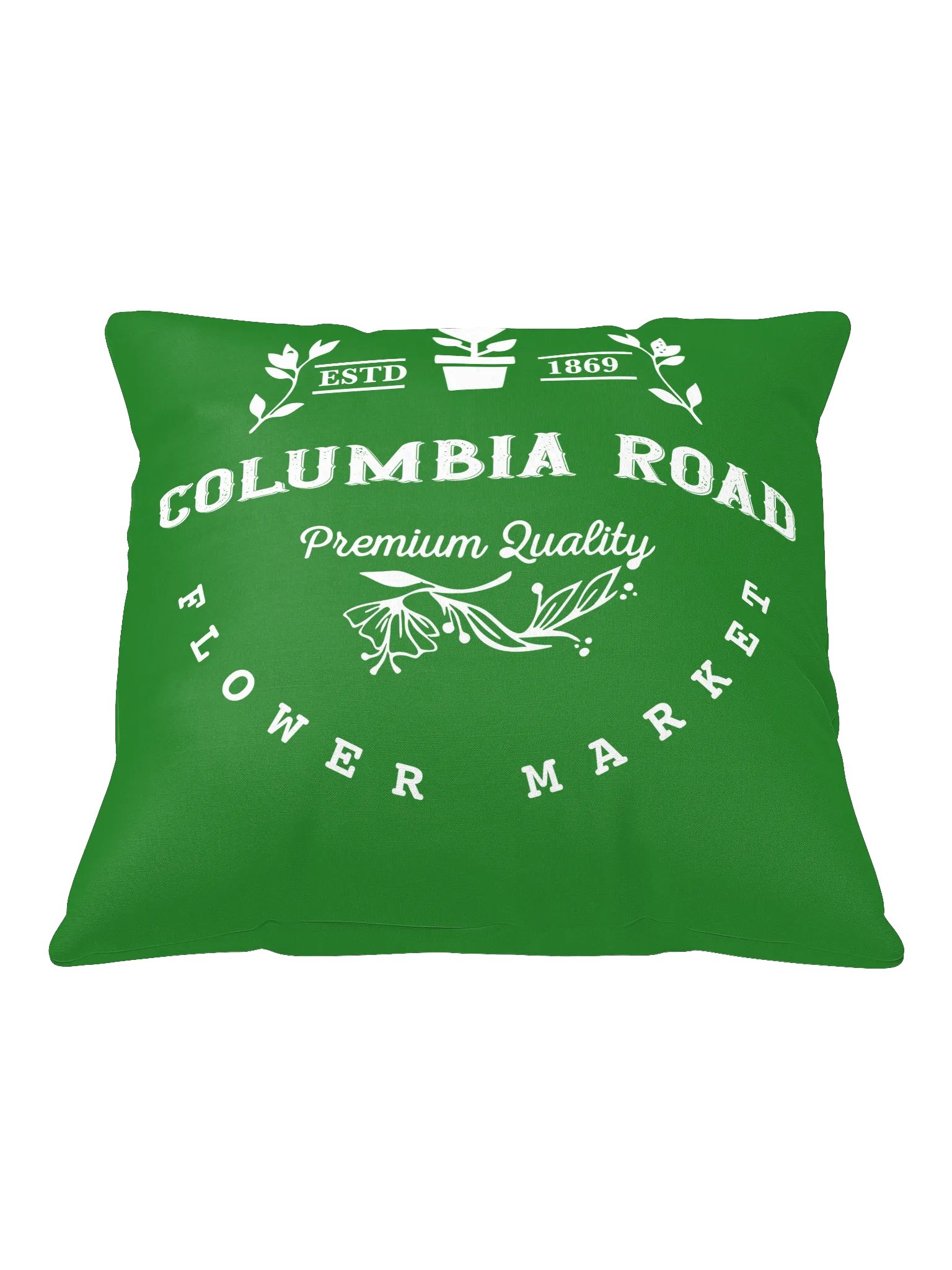 Columbia Road Market Logo Print Pillow (Green) product image (4)
