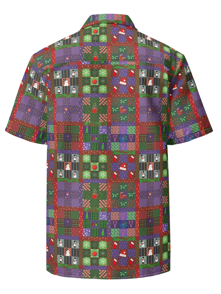 Christmas Patchwork Oversized Button Down Shirt product image (2)