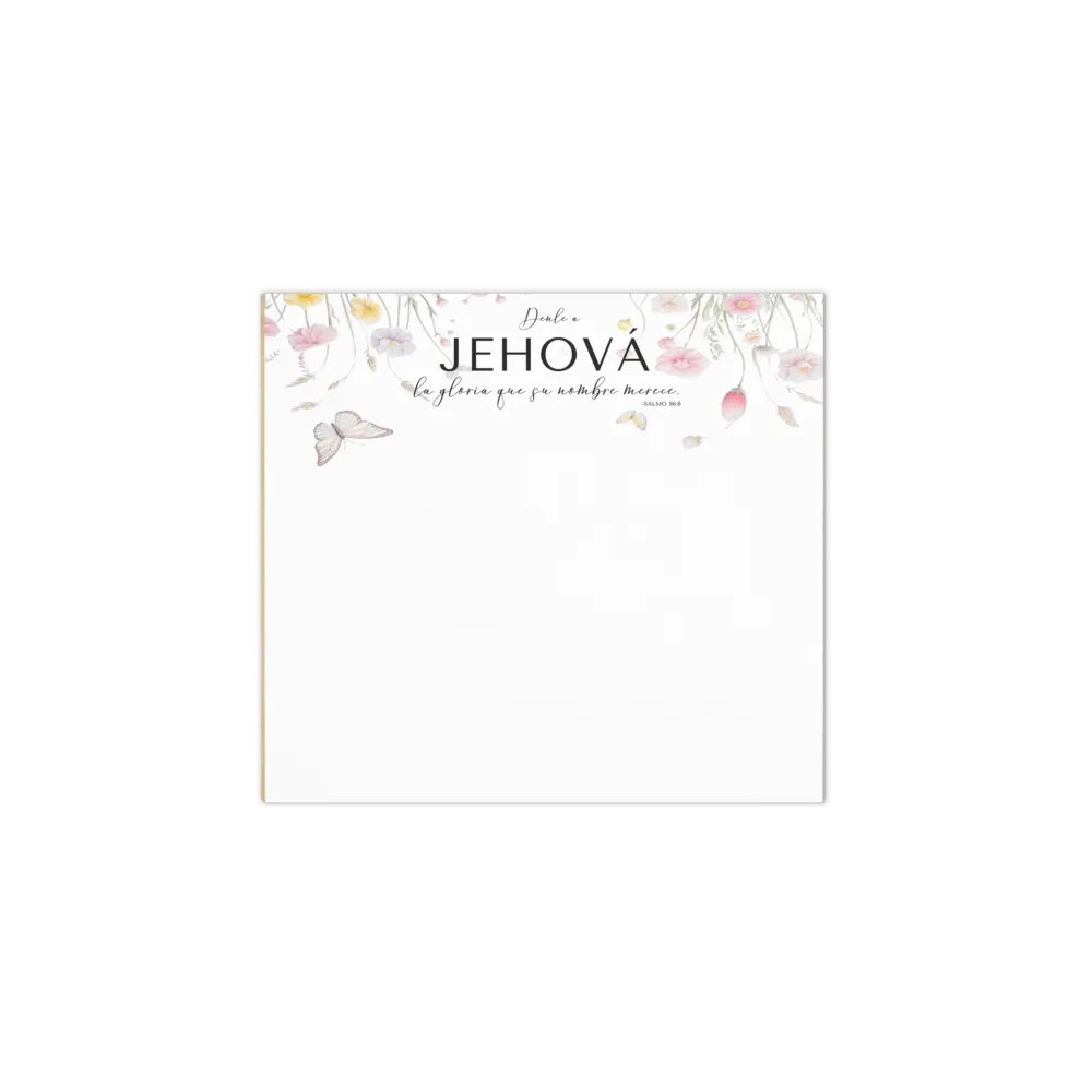 "Denle a Jehová la Gloria" | Salmo 96:8 | Butterfly Floral Pad product image (1)