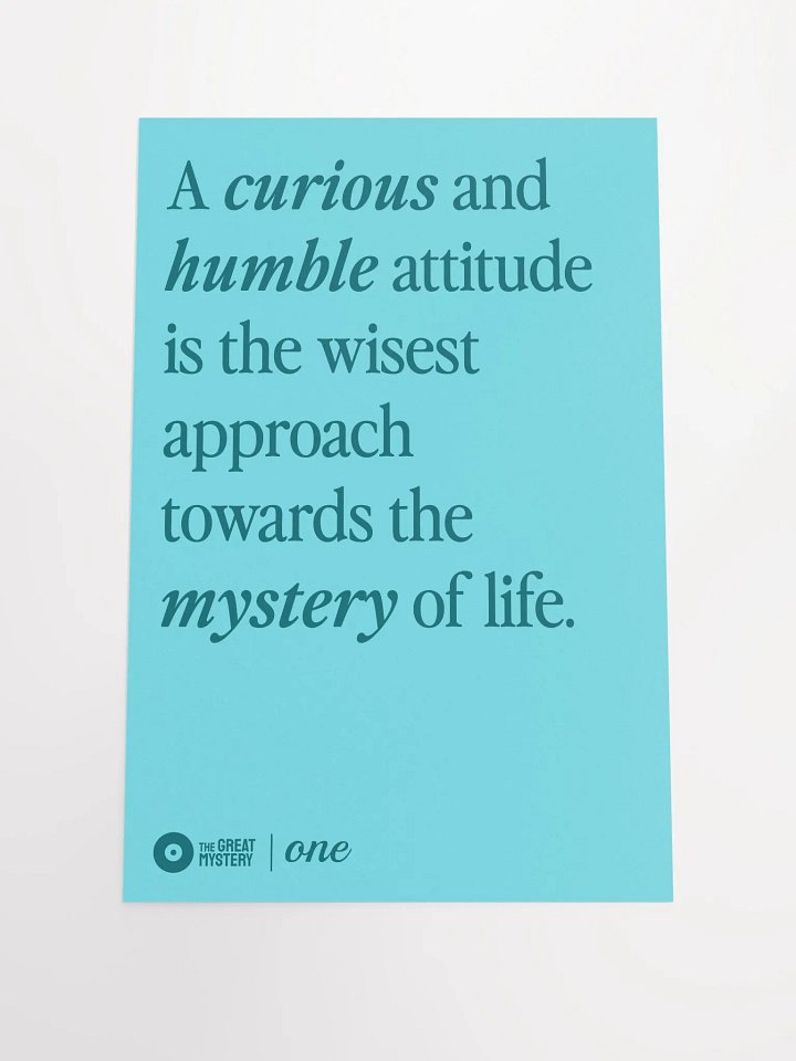The Curious and Humble Poster (Cyan) product image (1)