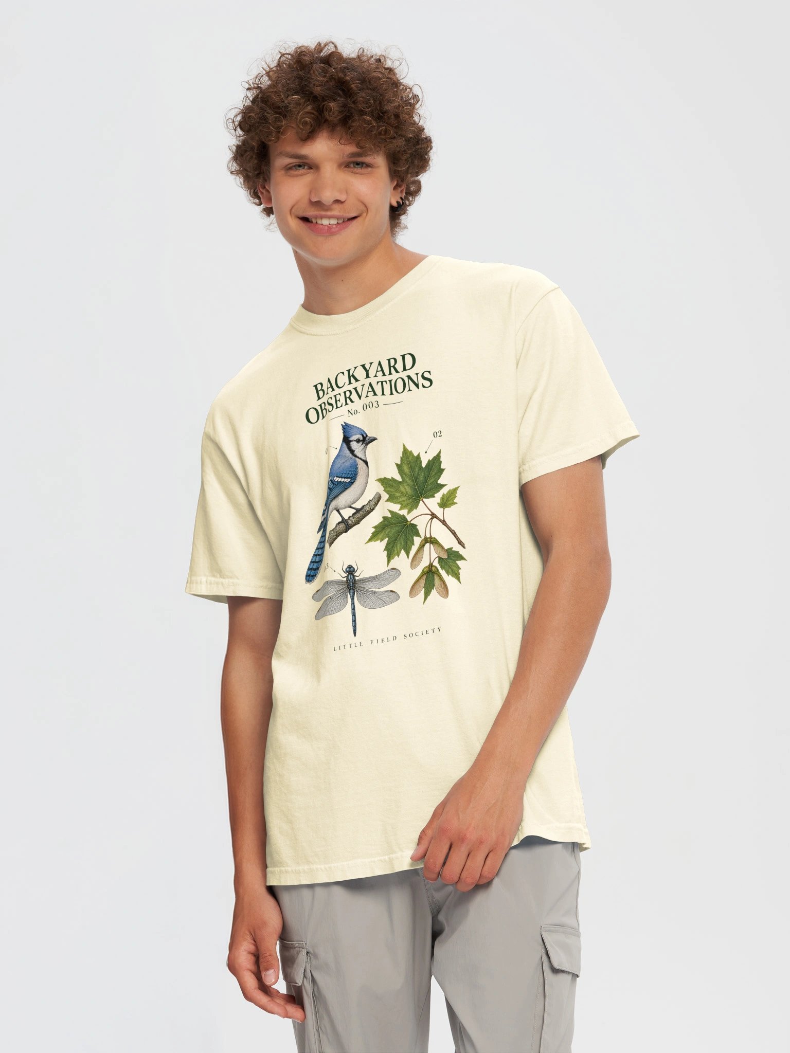 Backyard Observations No. 003 — Blue Jay & Maple T-Shirt product image (2)
