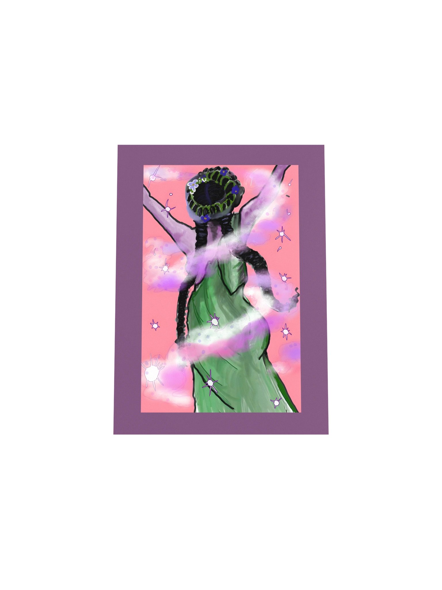Exaltation, Witchy Folk Art Print in Purple product image (4)