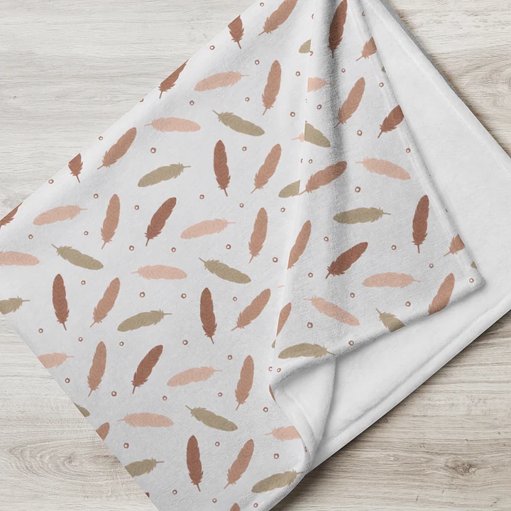Mocha Mousse Feathers Throw Blanket product image (2)