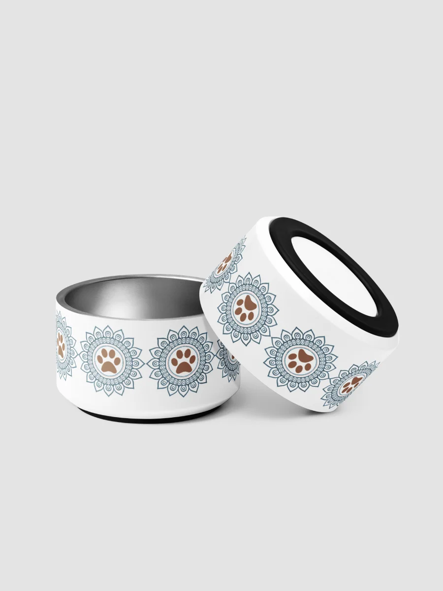 Yogi Warriors Mandala Paw Print Pet Bowl - 18 oz product image (10)