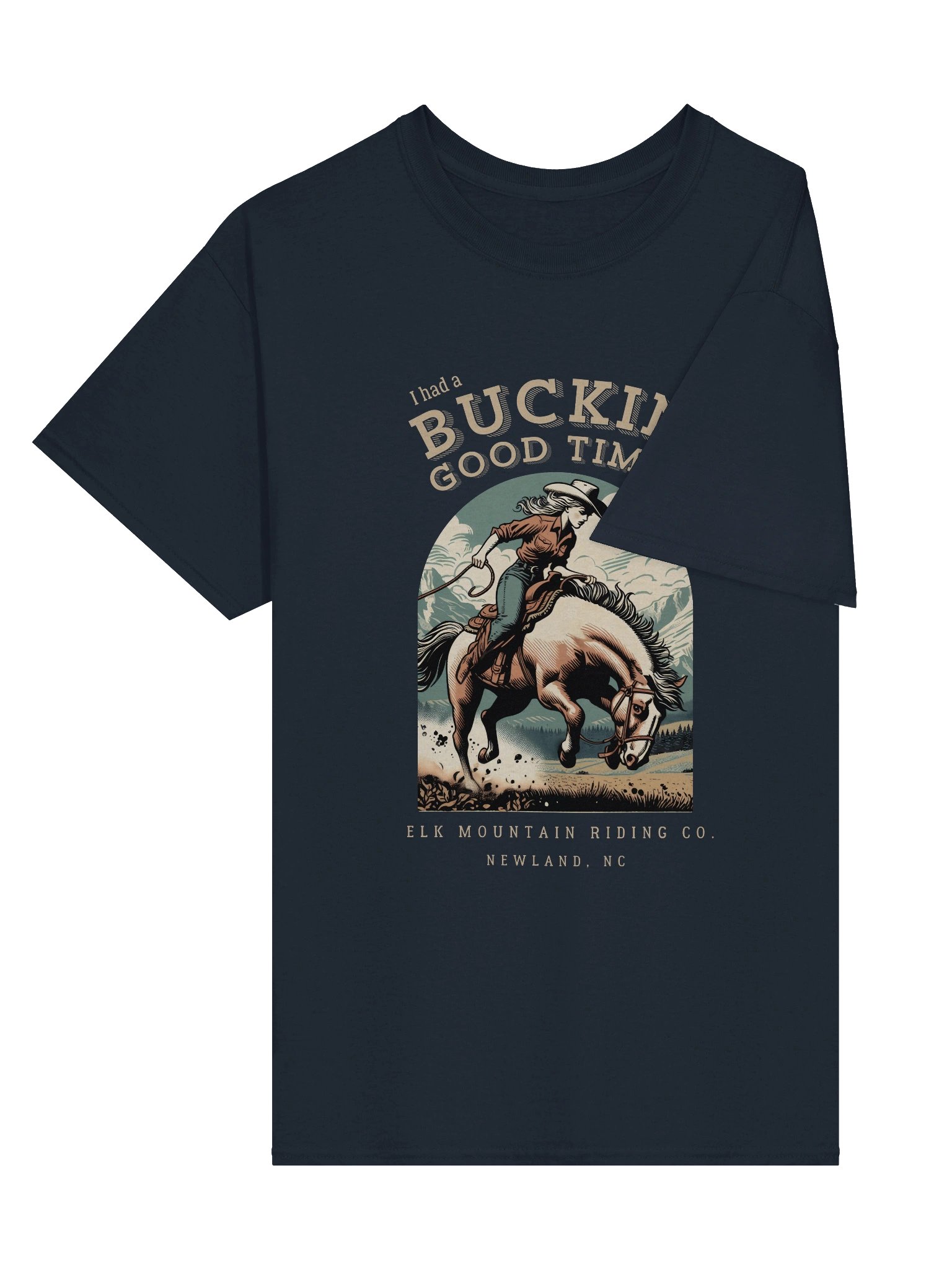Buckin Good Time Cotton T-Shirt (Dark Colors) product image (15)