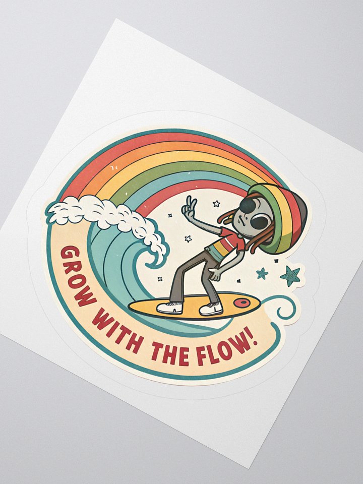 Rasta Alien Kiss Cut Sticker product image (4)