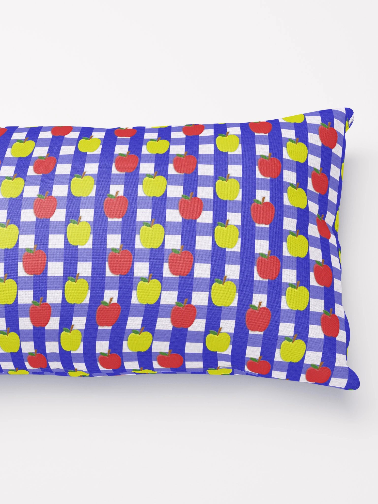 Apple Gingham in Blue Pattern Pillow product image (4)