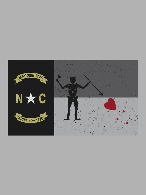 North Carolina Revenge Flag Sticker-Gray Edition product image (2)