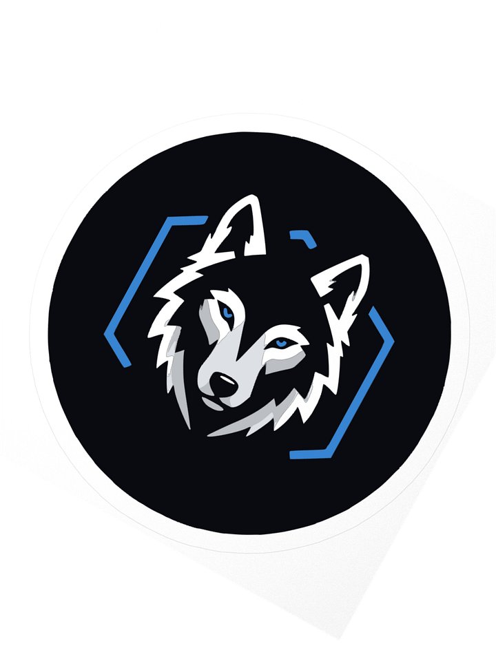 Geometric Wolf Kiss Cut Sticker product image (2)