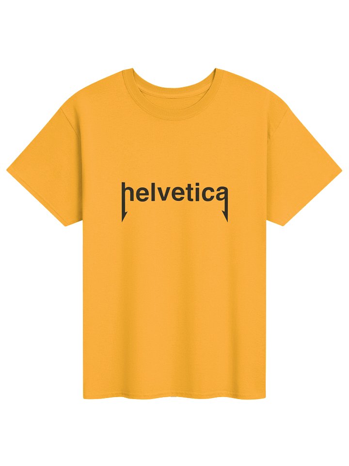 Helvetica Metallica Typography Parody Shirt product image (1)
