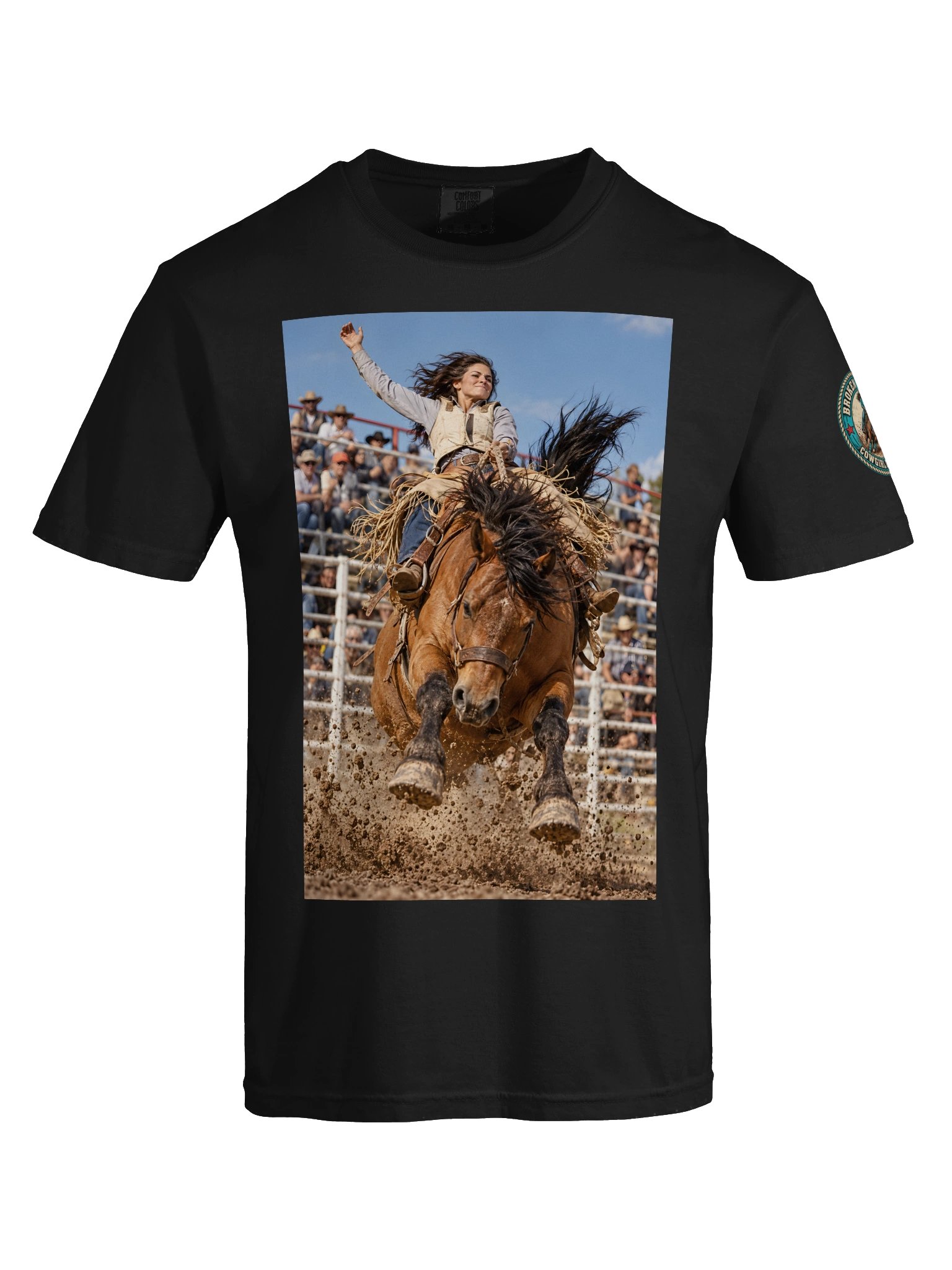 Bronc Riding T-Shirt | Broken Rodeo Cowgirl Division Shirt product image (11)