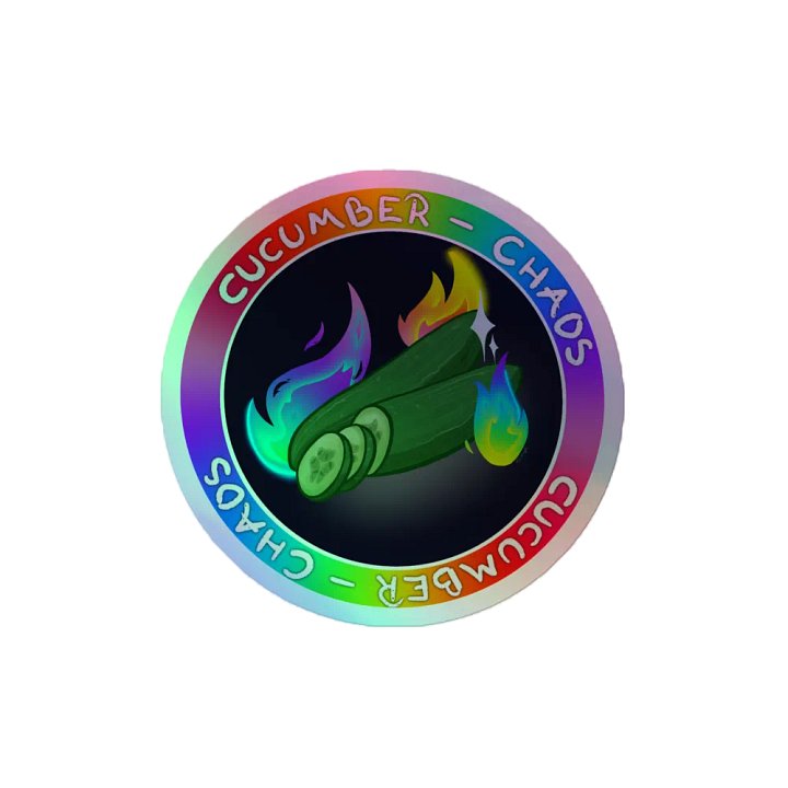 Cucumber Chaos - Holographic Sticker product image (2)