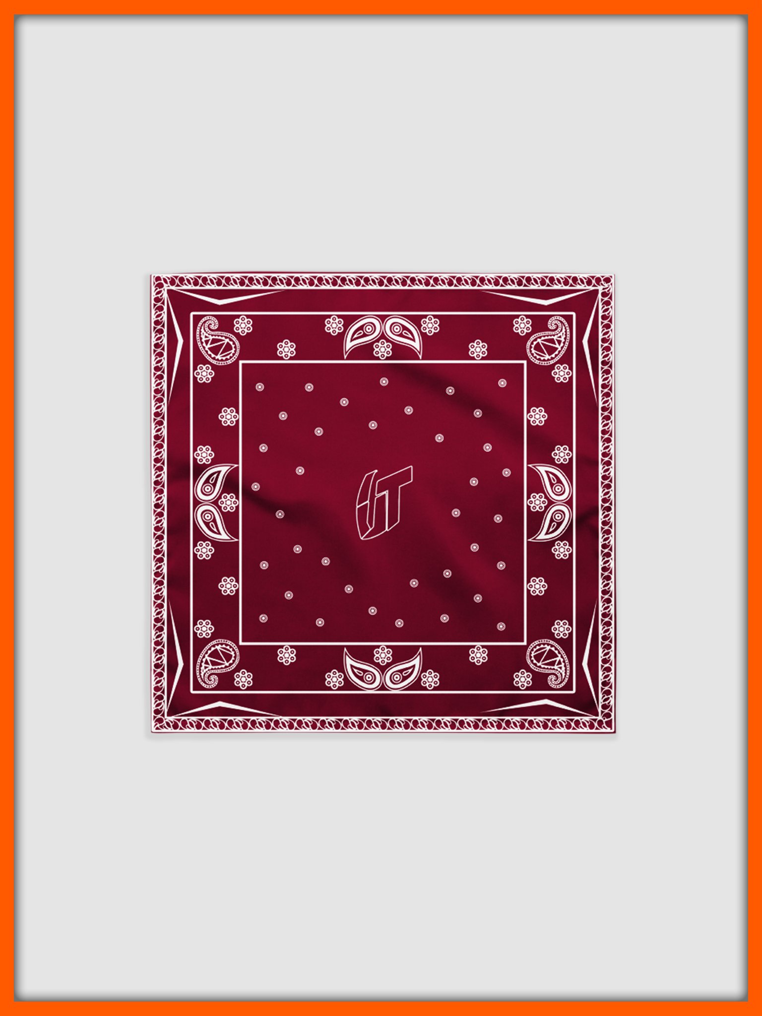 Classic UT Paisley Bandana (Burgundy) product image (1)