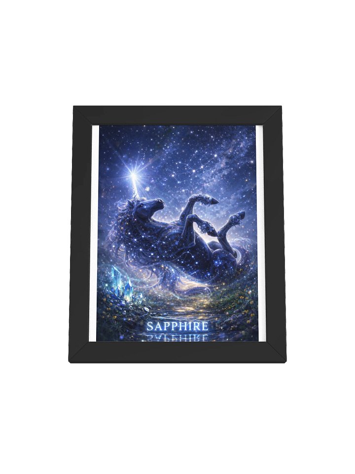 Sapphire Unicorn Framed Poster product image (97)