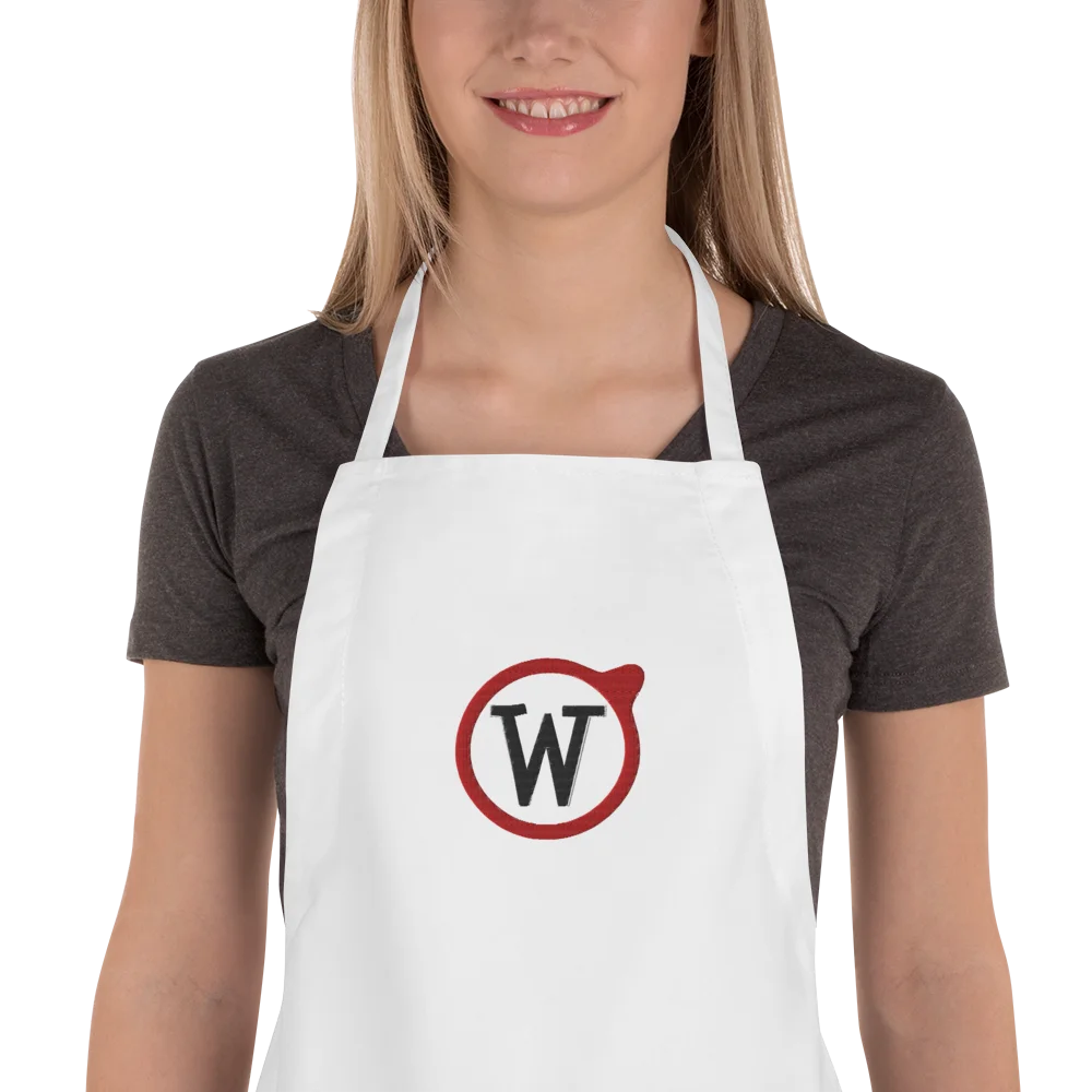 Weckipedia Logo Embroidered Apron - White product image (1)