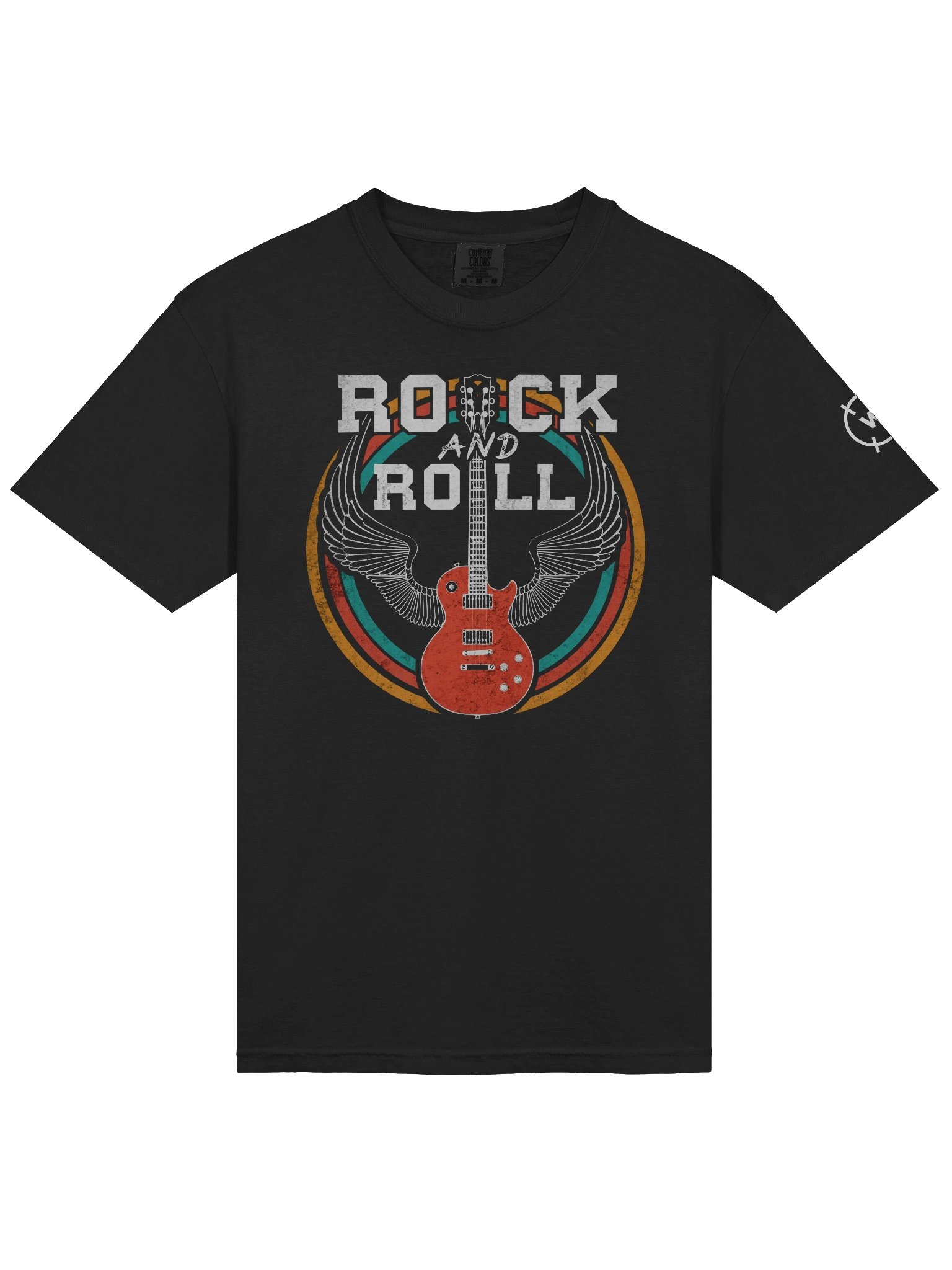 80s Rock & Roll Music Guitar with Wings Tee product image (4)