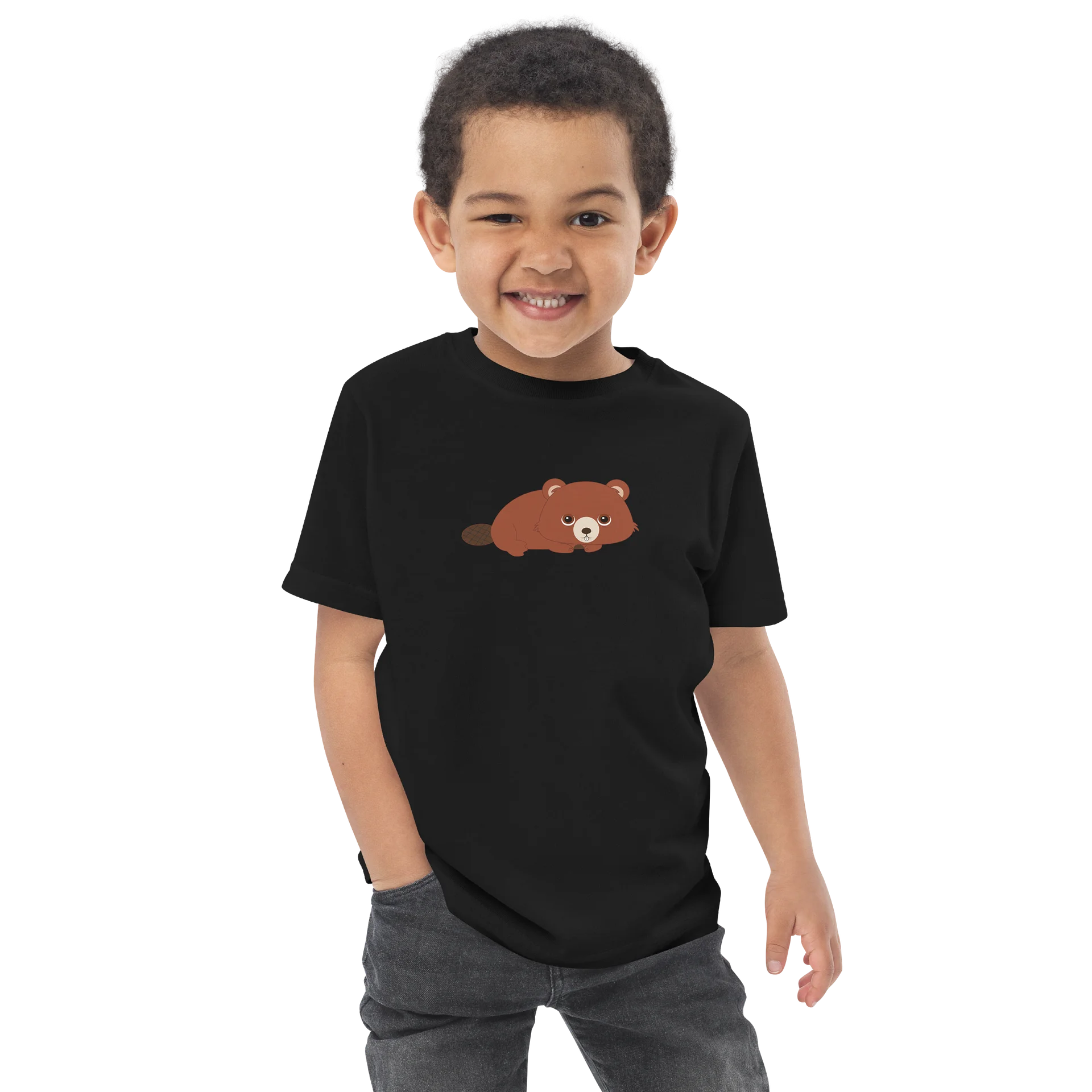Woodland Animals Beaver Toddler Jersey T-Shirt product image (4)